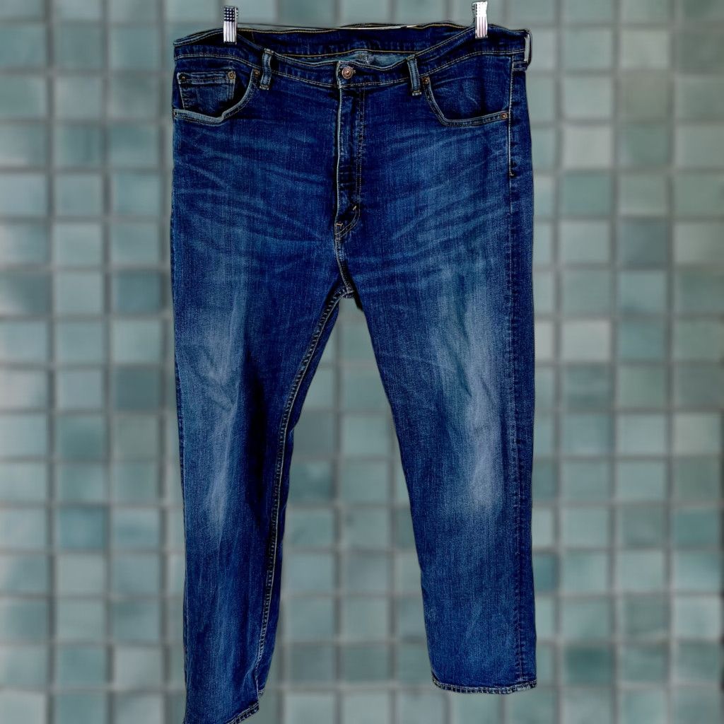 Levi's Levi's Jeans Mens Mid Rise Classic Straight Leg 505 Stretch Blue Denim 40X32 Regular Belt Loops 5-Pocket Design Mens Size US 40 / EU 56 - 1 Thumbnail