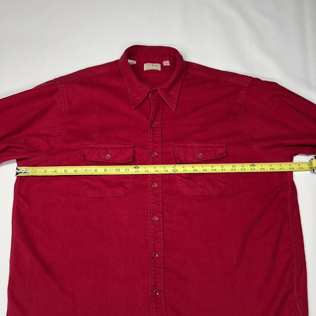 L.L. Bean × Vintage VTG LL Bean Shirt Red Button Up Flannel Heavy Outdoors 90s Size US XXL / EU 58 / 5 - 14 Thumbnail