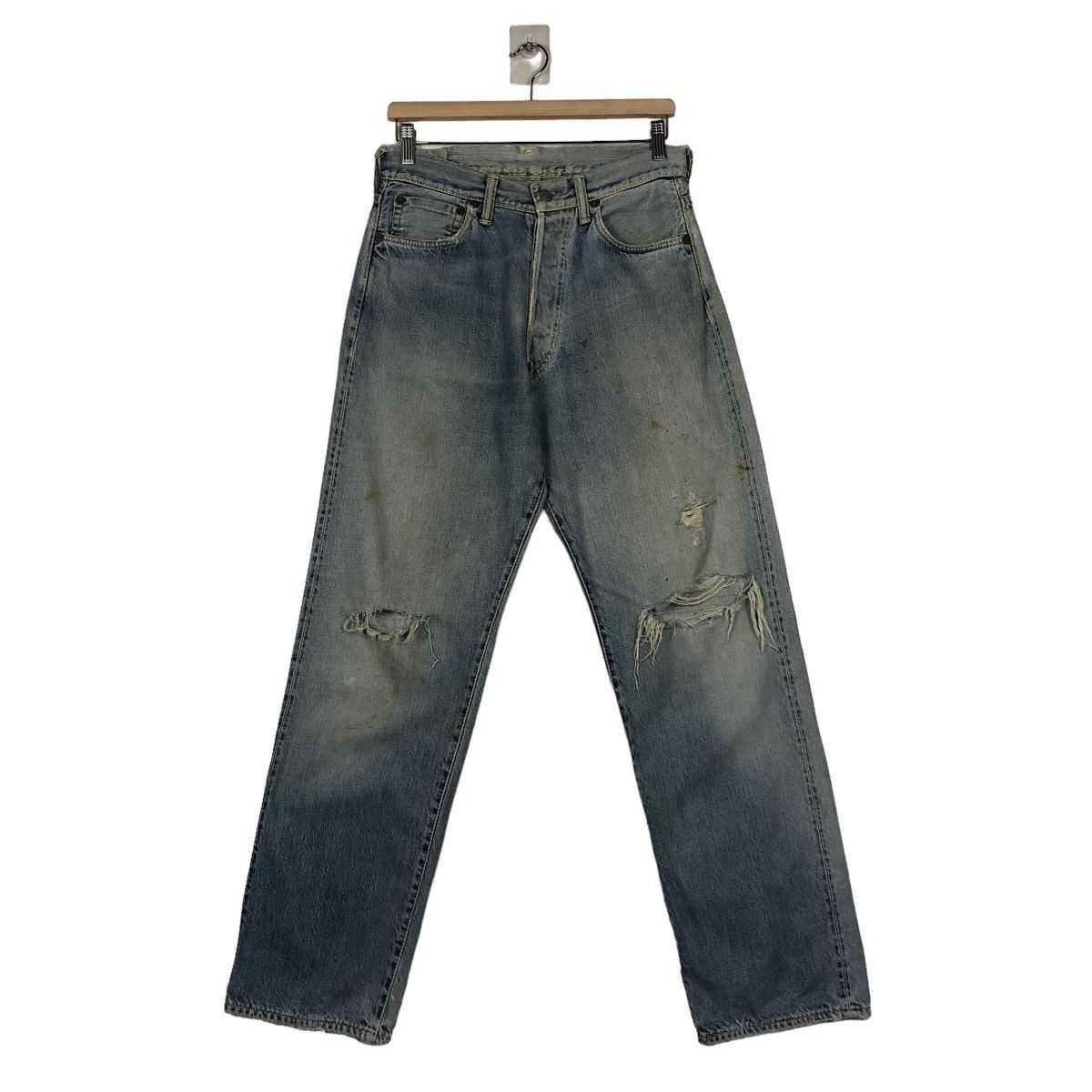 Evisu VINTAGE EVISU MADE IN JAPAN DISTRESSED DENIM JEANS RED LINE Size US 30 / EU 46 - 1 Thumbnail