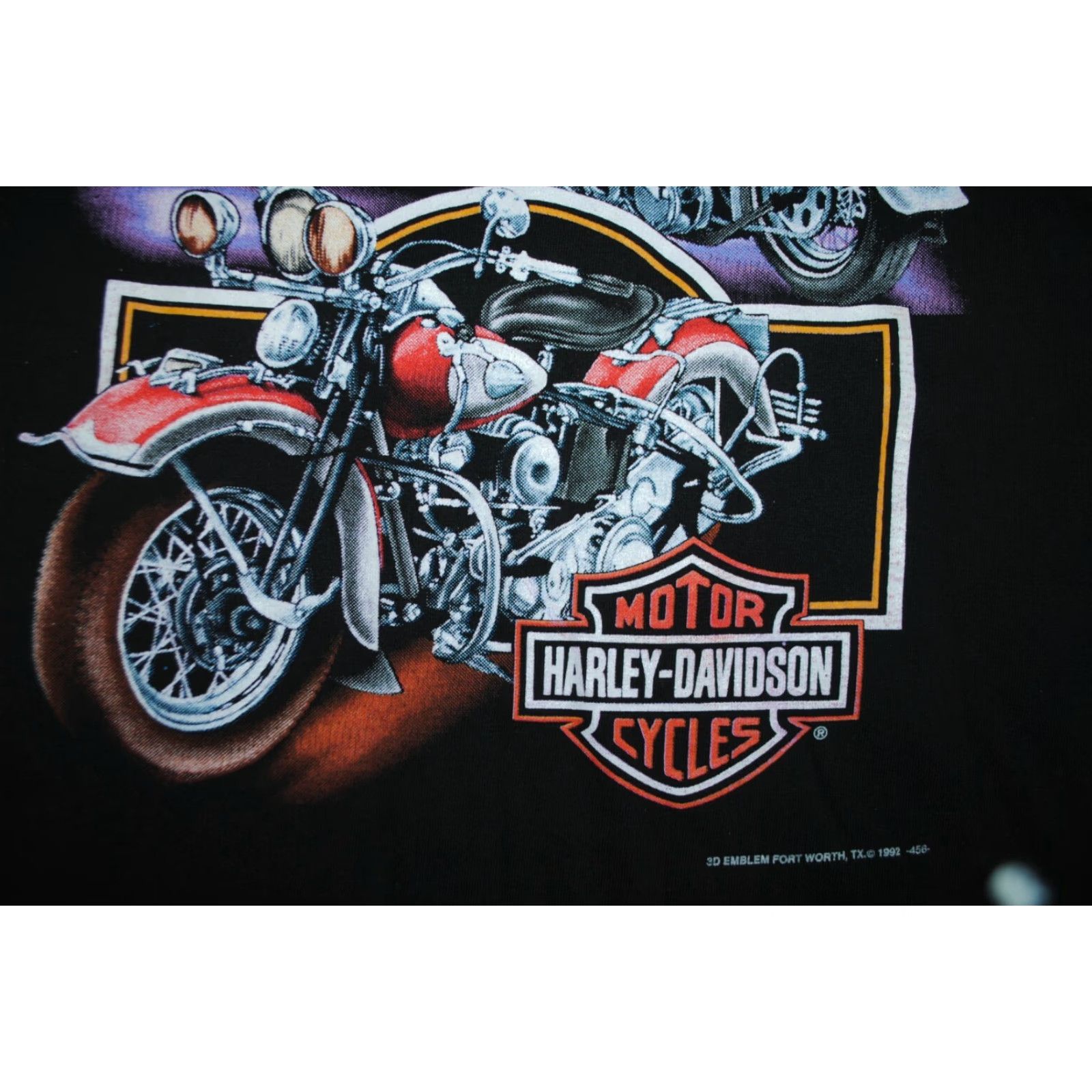 Harley Davidson VINTAGE Harley-Davidson AMERICAN CLASSIC T-shirt XL Black 1992 3D EMBLEM BIG DADDY RAT Mens XL Size US XL / EU 56 / 4 - 3 Thumbnail