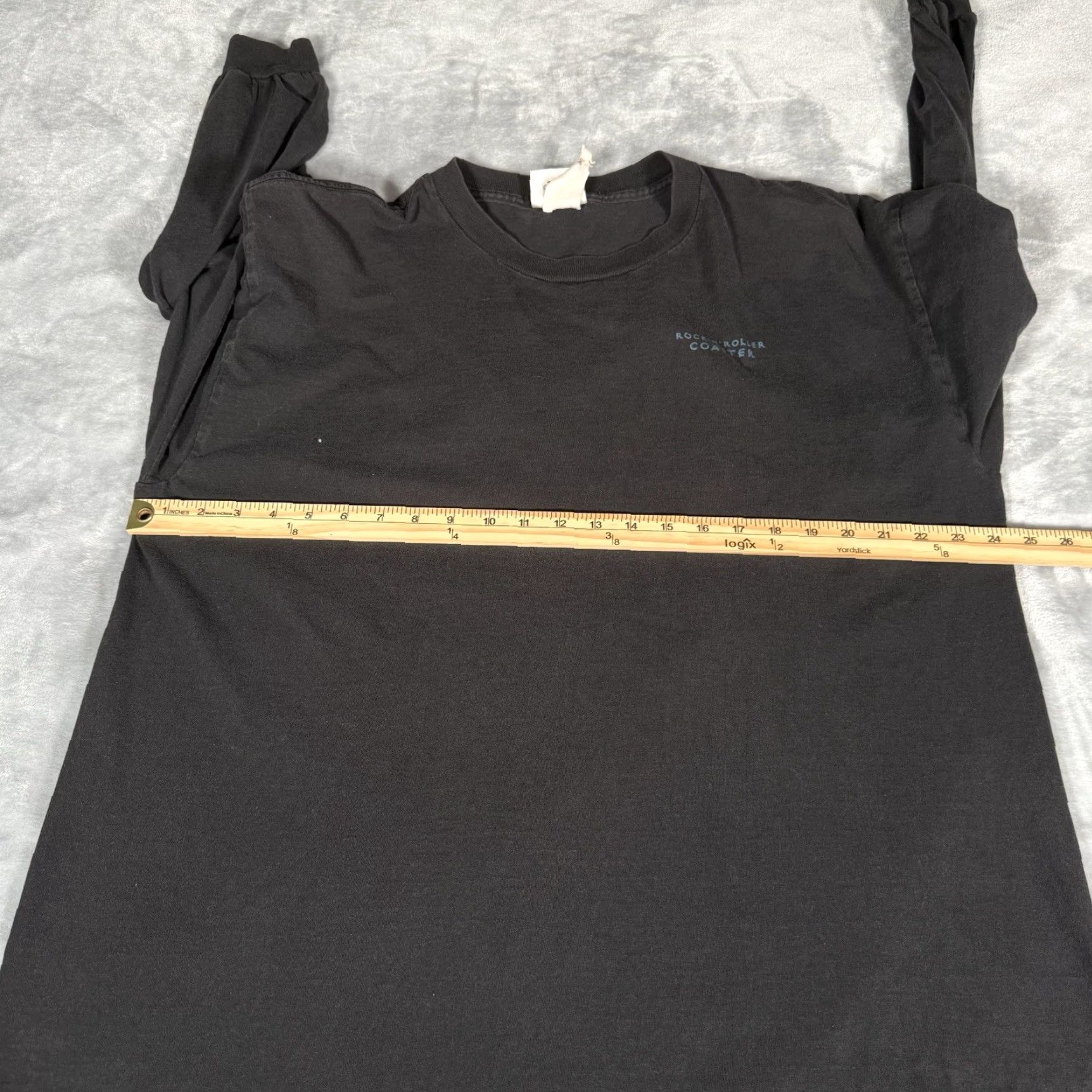 Vintage VINTAGE Rock N Roller Coaster T Shirt Mens 2XL Slim Fit Faded Black Y2K Size US XXL / EU 58 / 5 - 6 Thumbnail