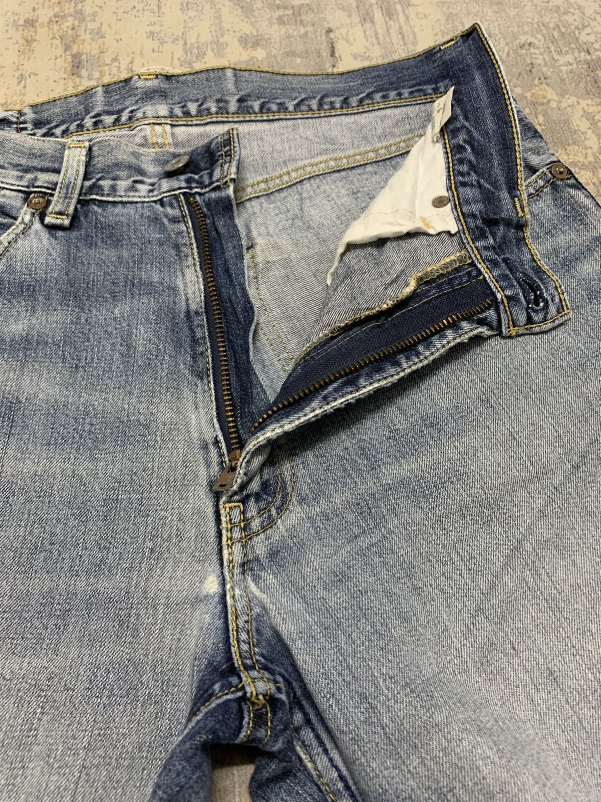 Levi's Levi's 502 Baggy Blue Wash Distressed Jeans W32x30 Size US 32 / EU 48 - 4 Thumbnail