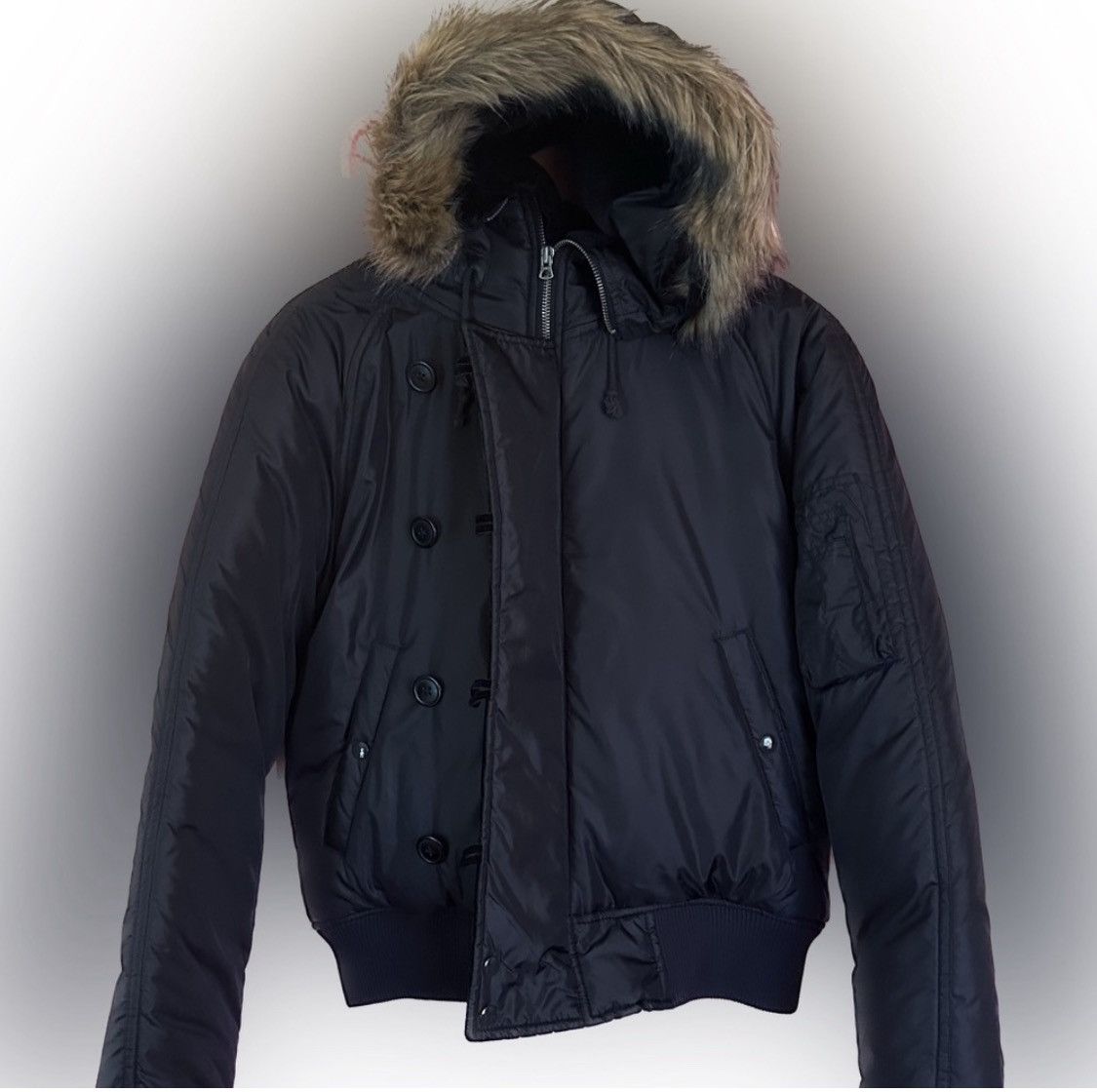 Diesel × Polo Ralph Lauren Faux fur hooded bomber Size L / US 10 / IT 46 - 1 Thumbnail