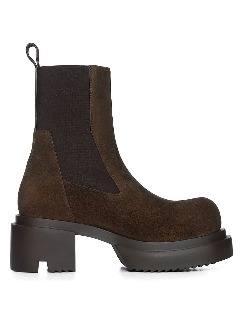 Rick Owens os11x0226 Beatle Bogun Leather Chelsea Boots In Brown Size US 12 / EU 45 - 1 Thumbnail