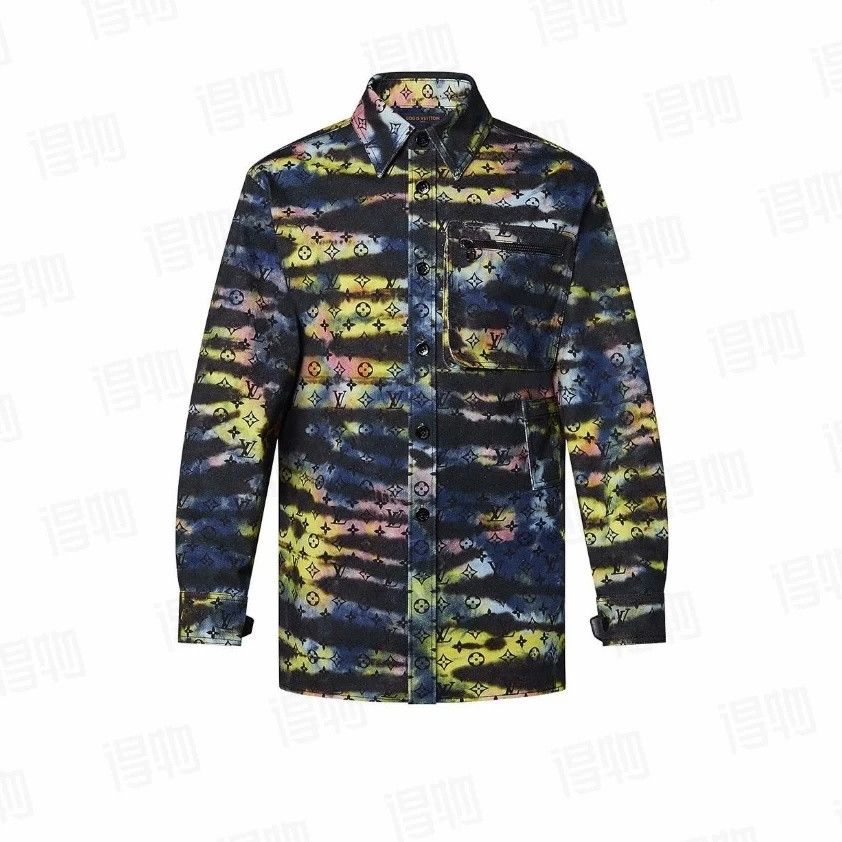 Louis Vuitton Louis Vuitton Laser Monogram Denim Shirt Size US XXL / EU 58 / 5 - 1 Thumbnail