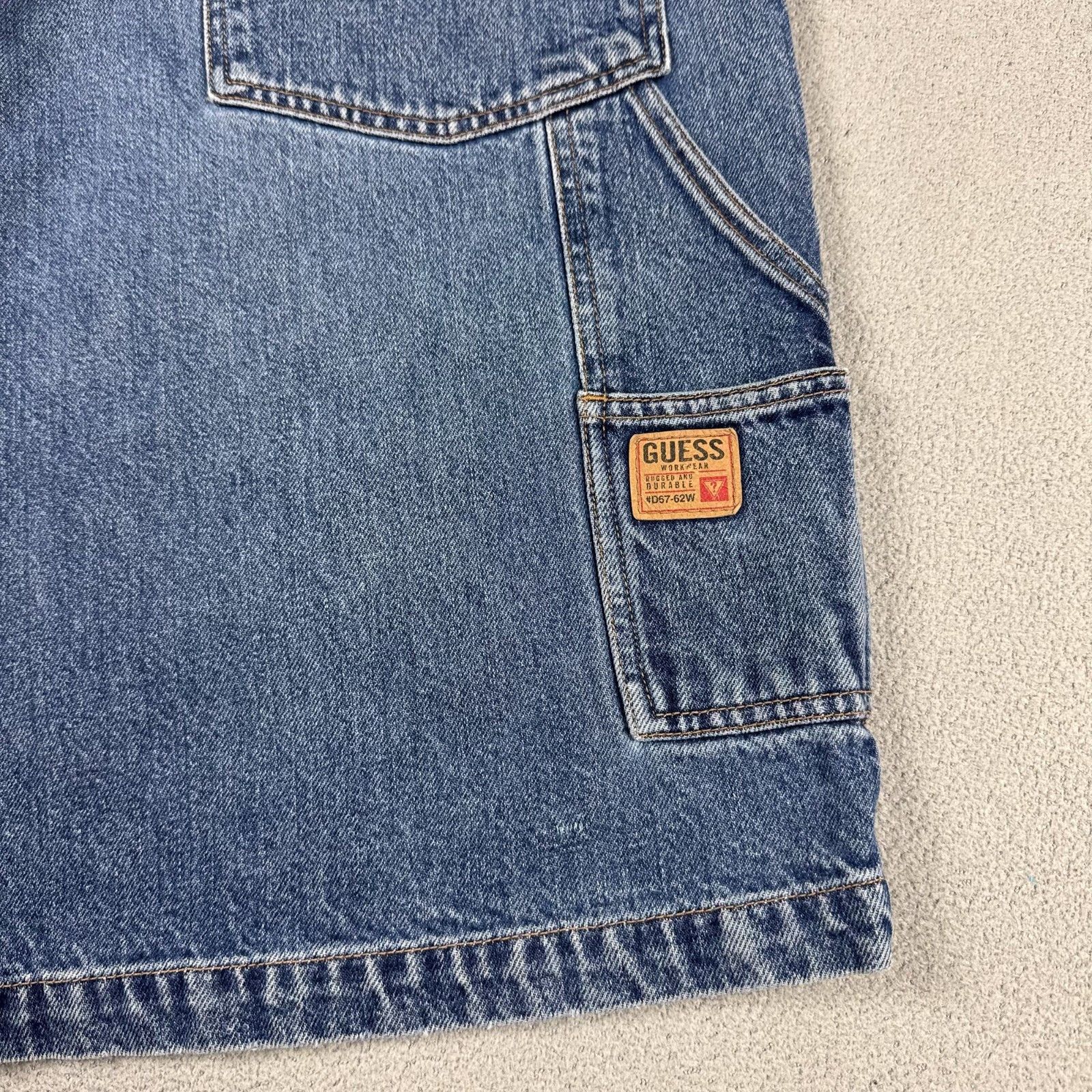 Guess Guess Vintage Denim Shorts 38 Blue Carpenter Jorts Y2K Size US 38 / EU 54 - 8 Thumbnail