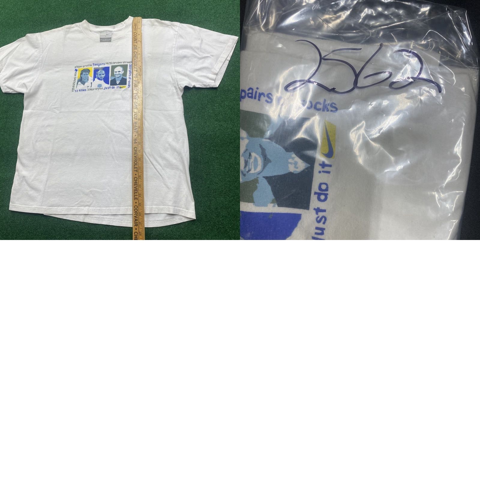 Nike Nike Shirt Mens L White Y2K NYC Tennis Swoosh Logo Tee 2002 Vintage Size US L / EU 52-54 / 3 - 8 Thumbnail