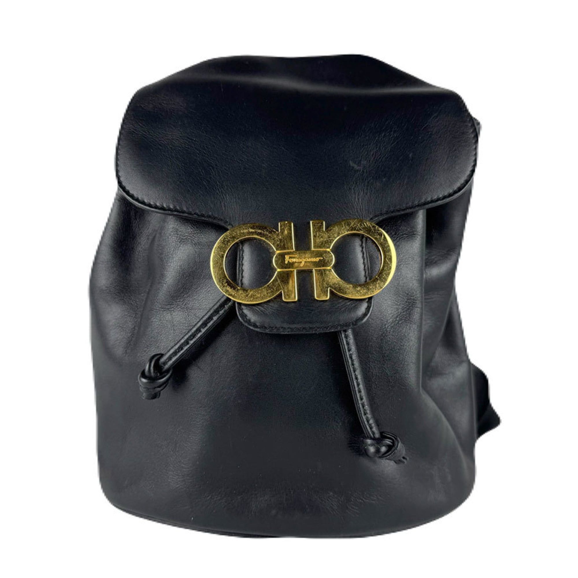 Salvatore Ferragamo Salvatore Ferragamo Gancini Backpack in Black Leather for Women (z8391) Size ONE SIZE - 1 Thumbnail