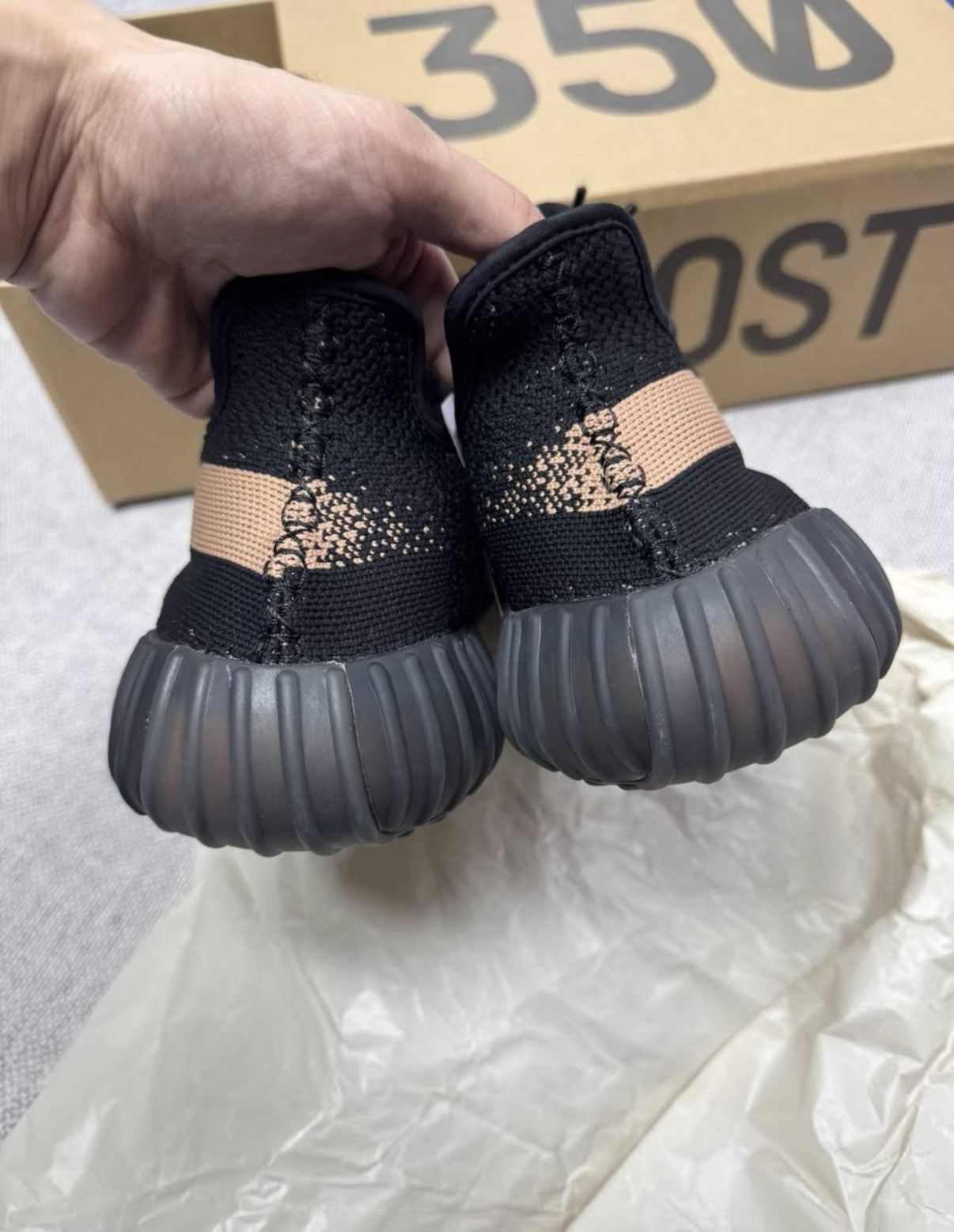 Adidas Adidas Yeezy 350 V2 Black Copper BY1605 K37 Size US 10.5 / EU 43-44 - 4 Thumbnail
