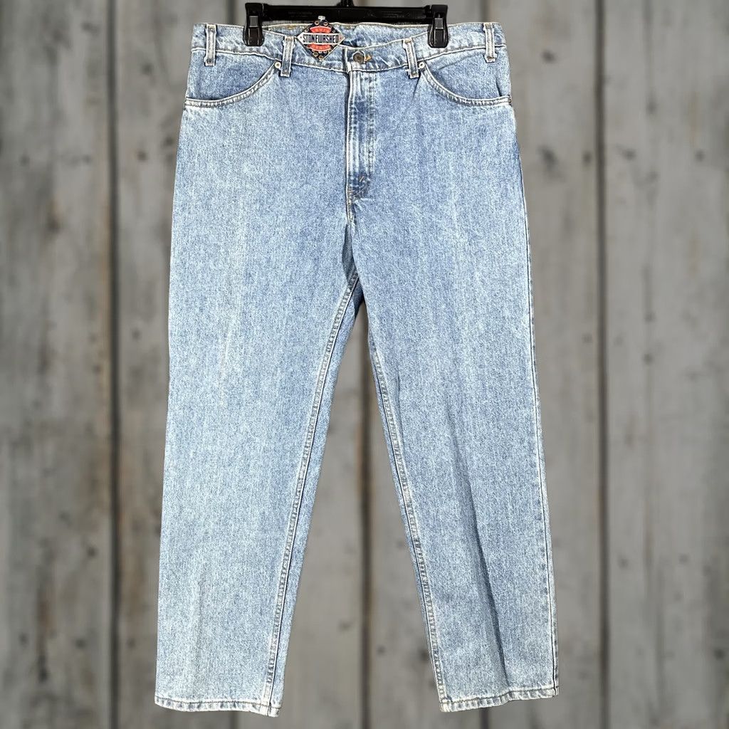 Levi's VINTAGE Levi's 506 Jeans Blue 35x30 Stonewashed USA Mens Size US 35 - 1 Thumbnail