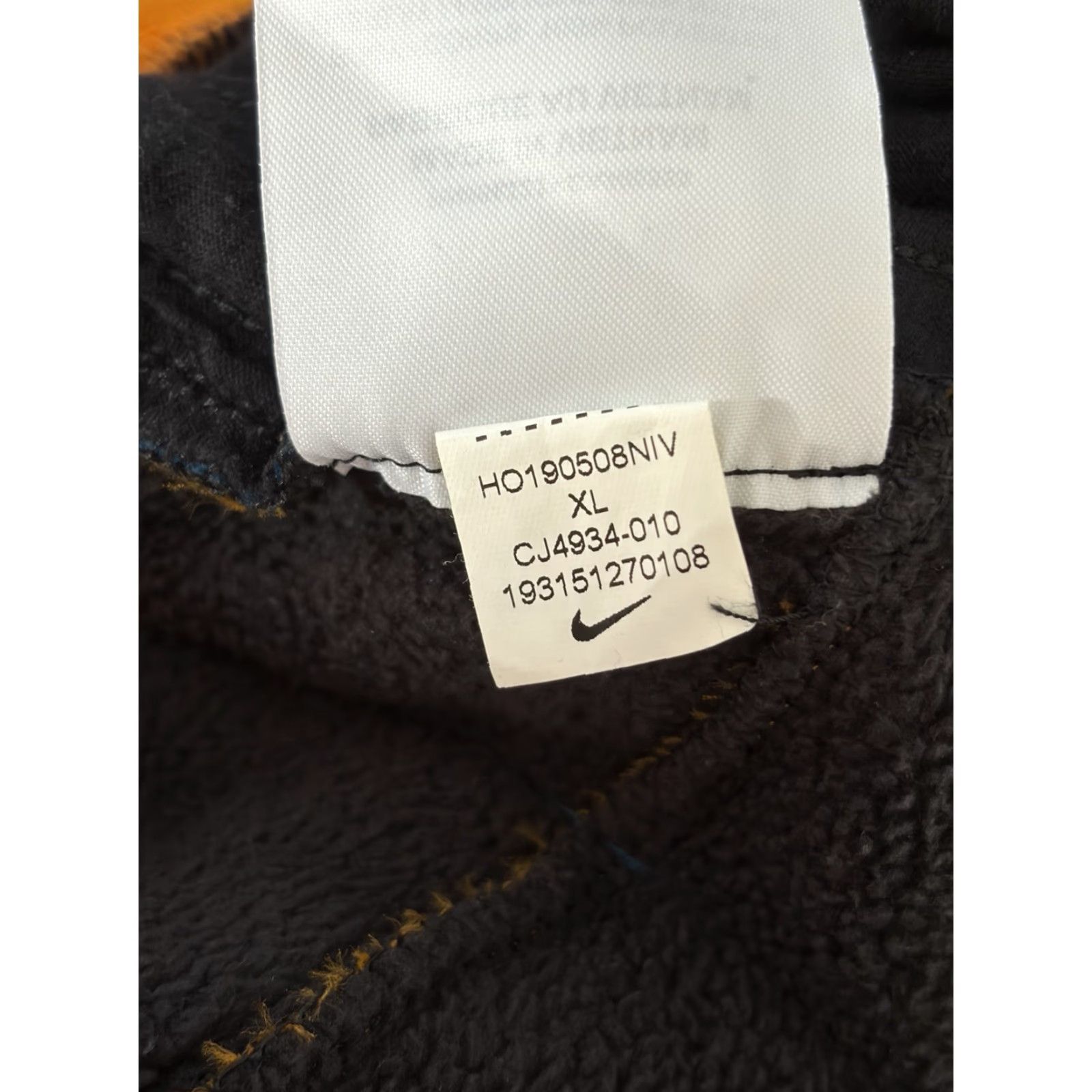 Nike Nike NSW Polar Fleece Colorblock Joggers Womens Sweatpants XL Black Swoosh Logo Hand Pockets Tapered Leg Athleisure Buzzword Nylon Stripe Size 40" / US 18 - 8 Thumbnail