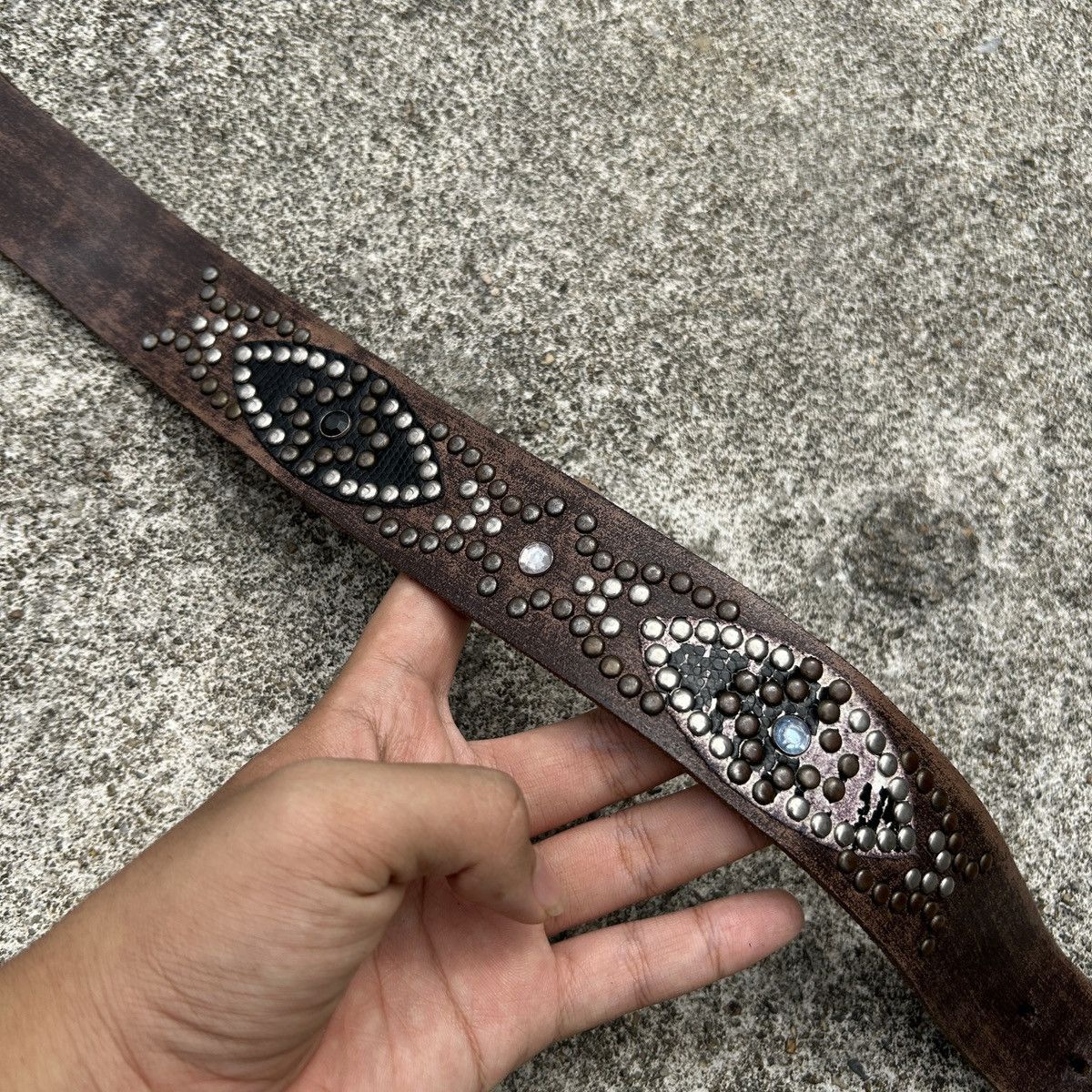 Vintage Vintage studded leather belt (Kapital Style) Size ONE SIZE - 11 Thumbnail