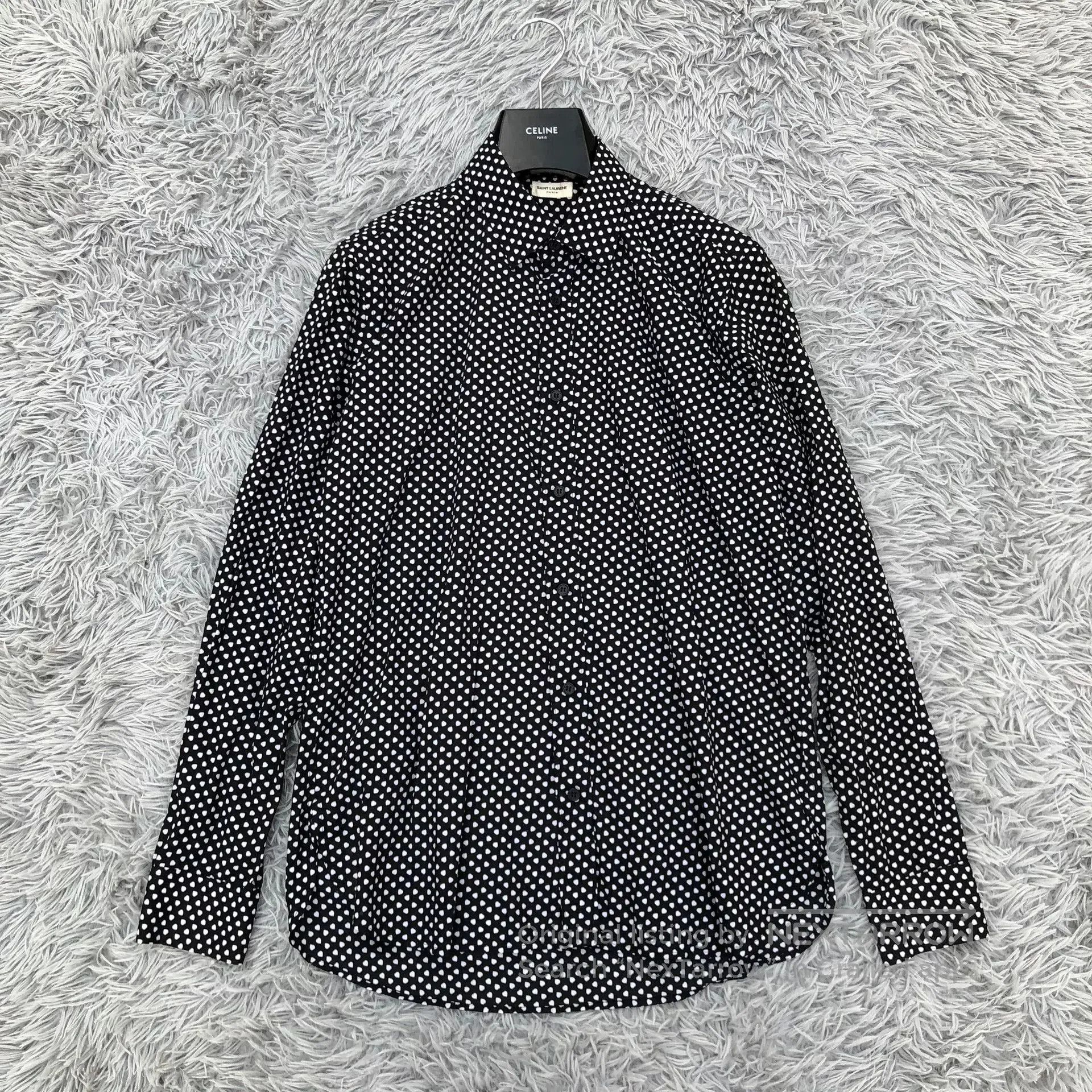 Saint Laurent Paris Saint Laurent 13SS Polka Dot Shirt. Size M / US 6-8 / IT 42-44 - 1 Thumbnail
