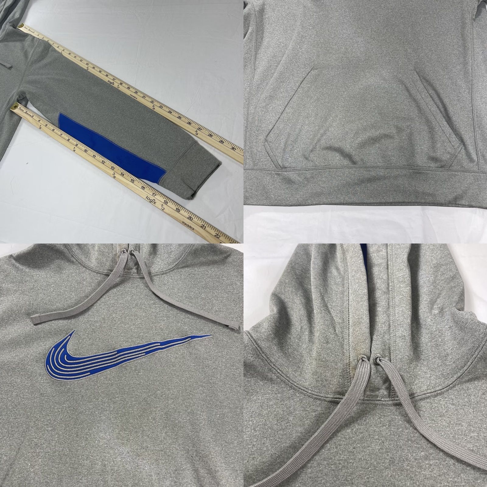 Nike Nike ThermaFit Annihilator Hoodie Swoosh Gray Blue Knockout 586289-063 M Adult Hoodie Pullover Logo Embroidered Size US M / EU 48-50 / 2 - 8 Thumbnail