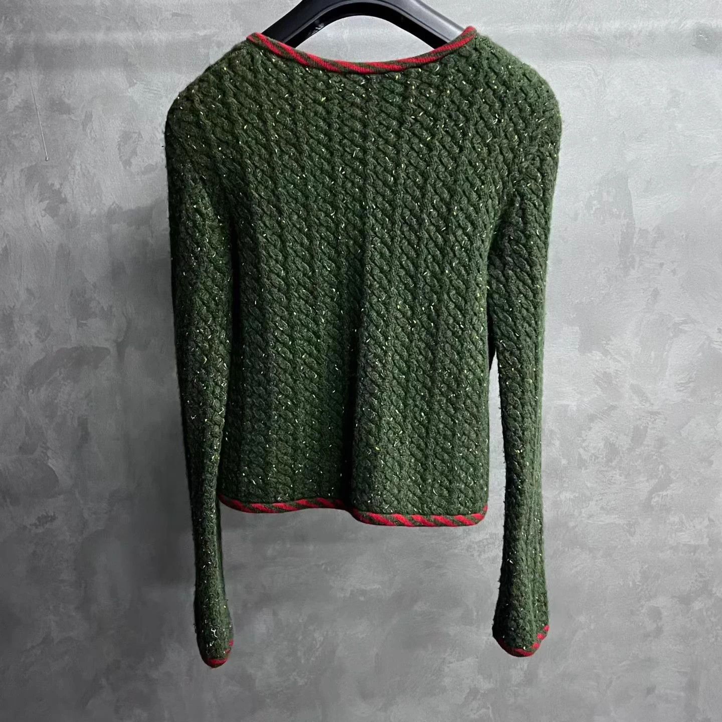 Gucci Gucci green crew single-breasted metallic jacket M Size M / US 6-8 / IT 42-44 - 2 Thumbnail