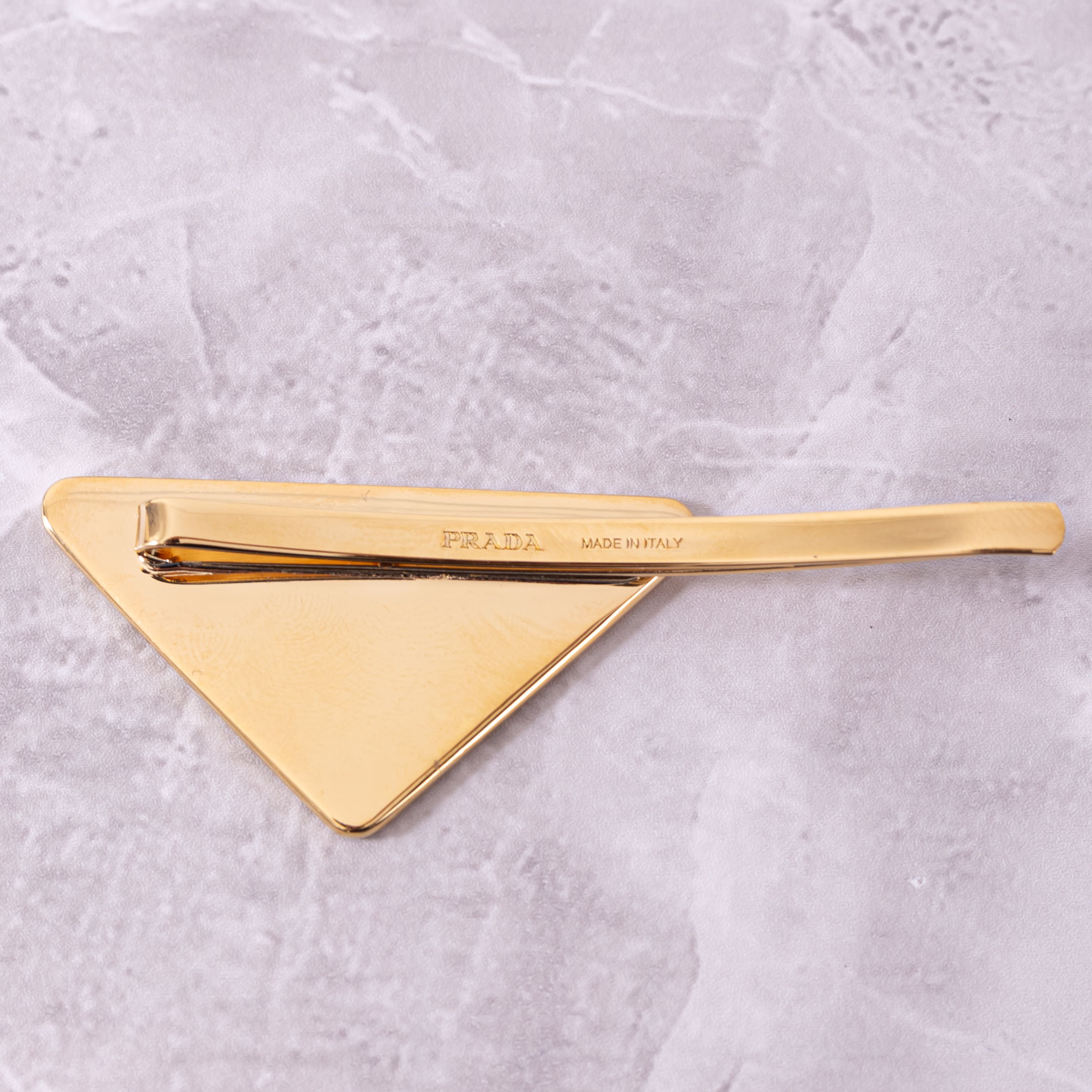 Prada PRADA Set Of 2 Logo Hair Clips BLACK/GOLD Size ONE SIZE - 5 Thumbnail