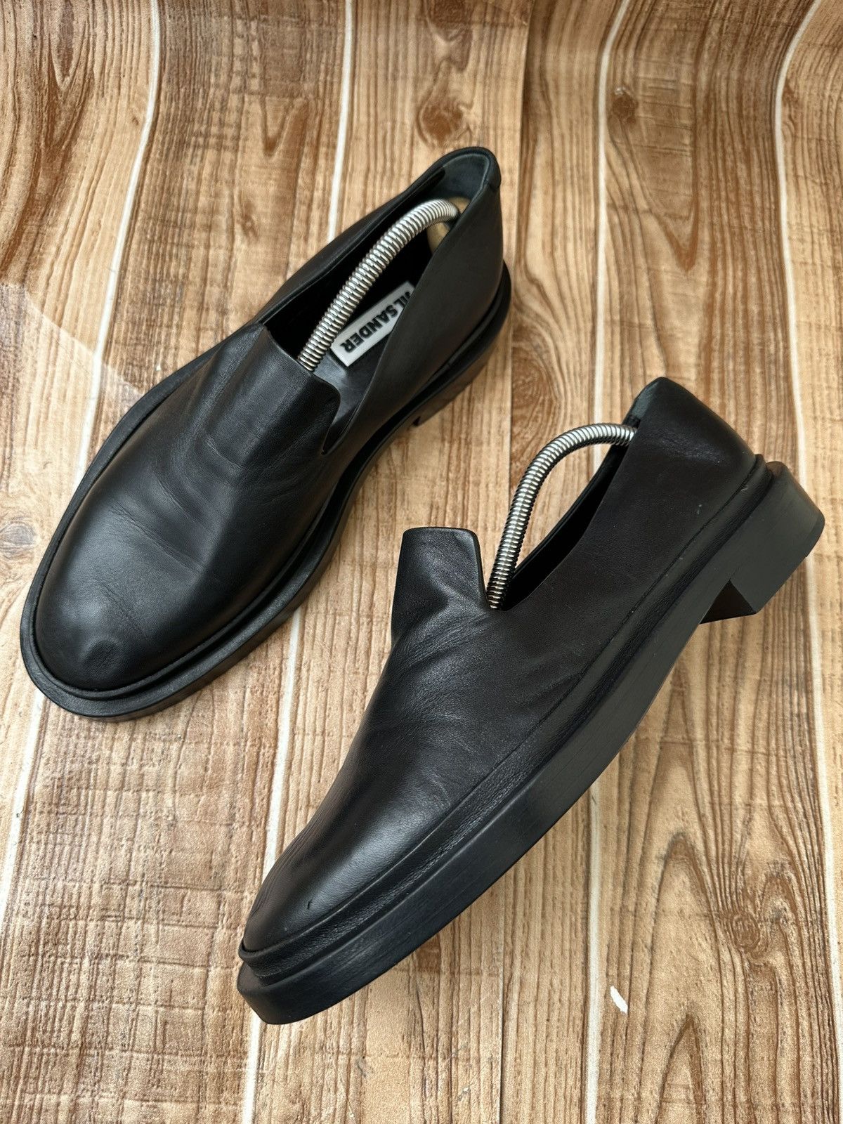 Jil Sander Jil Sander Flat Leather Black Loafer Size US 7 / EU 40 - 7 Thumbnail