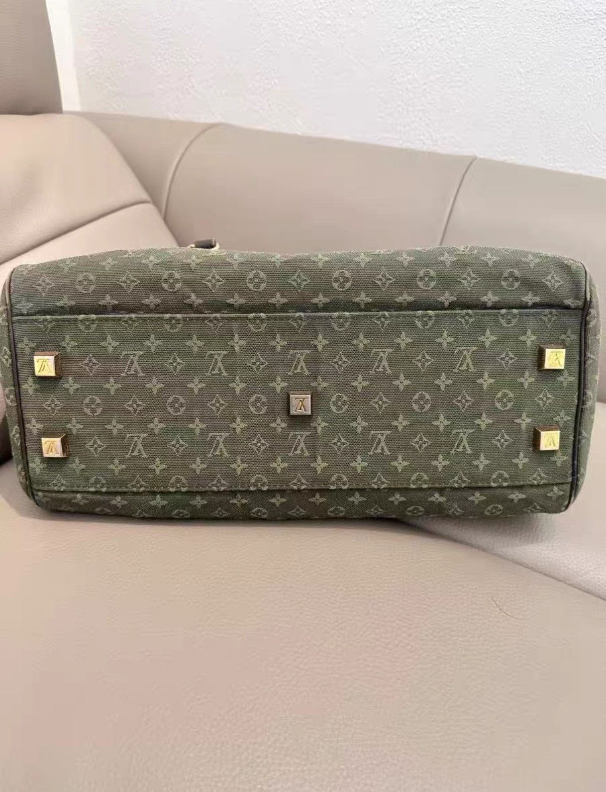 Louis Vuitton LV green denim handbag Classic J38 Size ONE SIZE - 6 Thumbnail