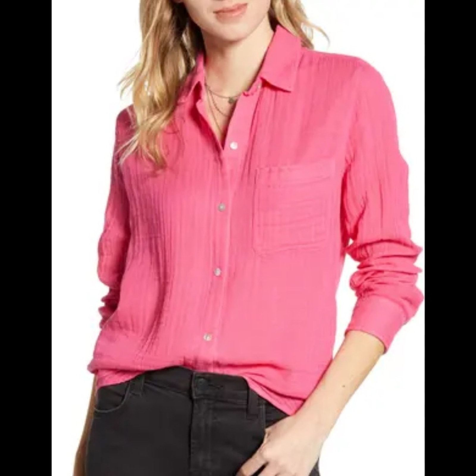 Rails Rails Ellis Cotton Gauze Button-Up Shirt - Size XS Size XS / US 0-2 / IT 36-38 - 1 Thumbnail