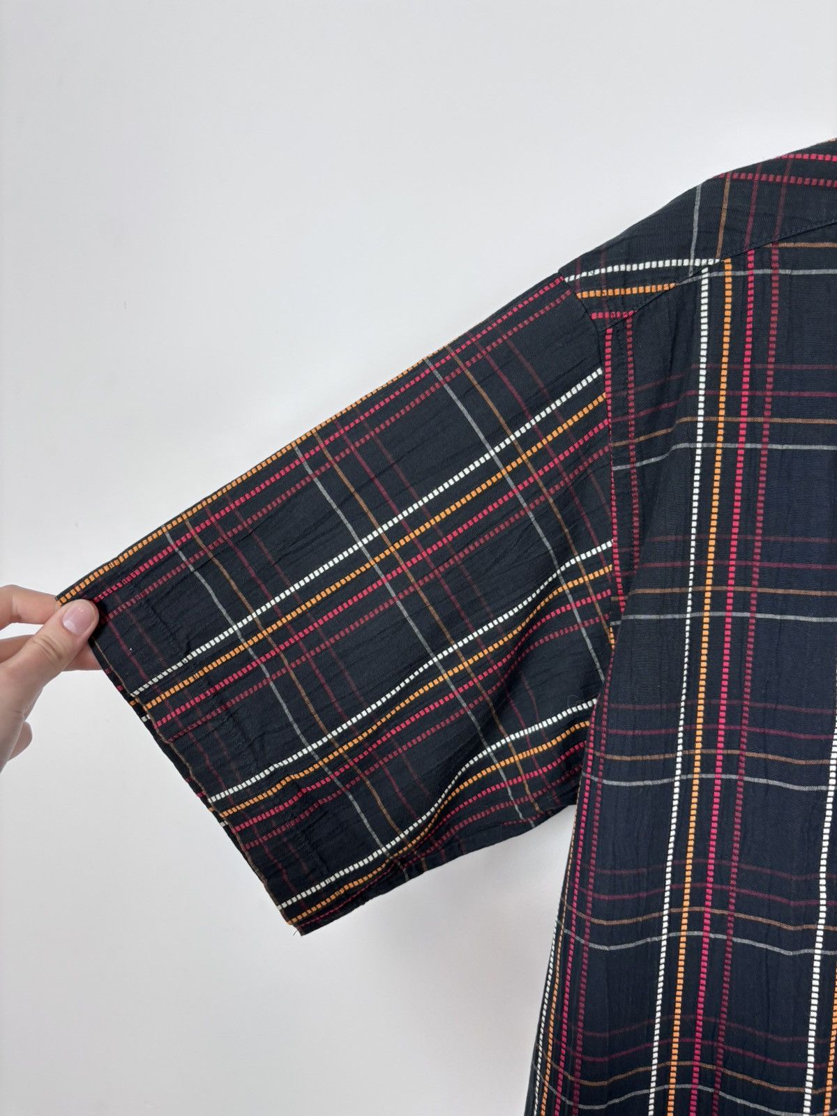 Carlo Colucci Carlo Colucci Men’s Checkered Casual Short Sleeve Shirt Size US L / EU 52-54 / 3 - 6 Thumbnail