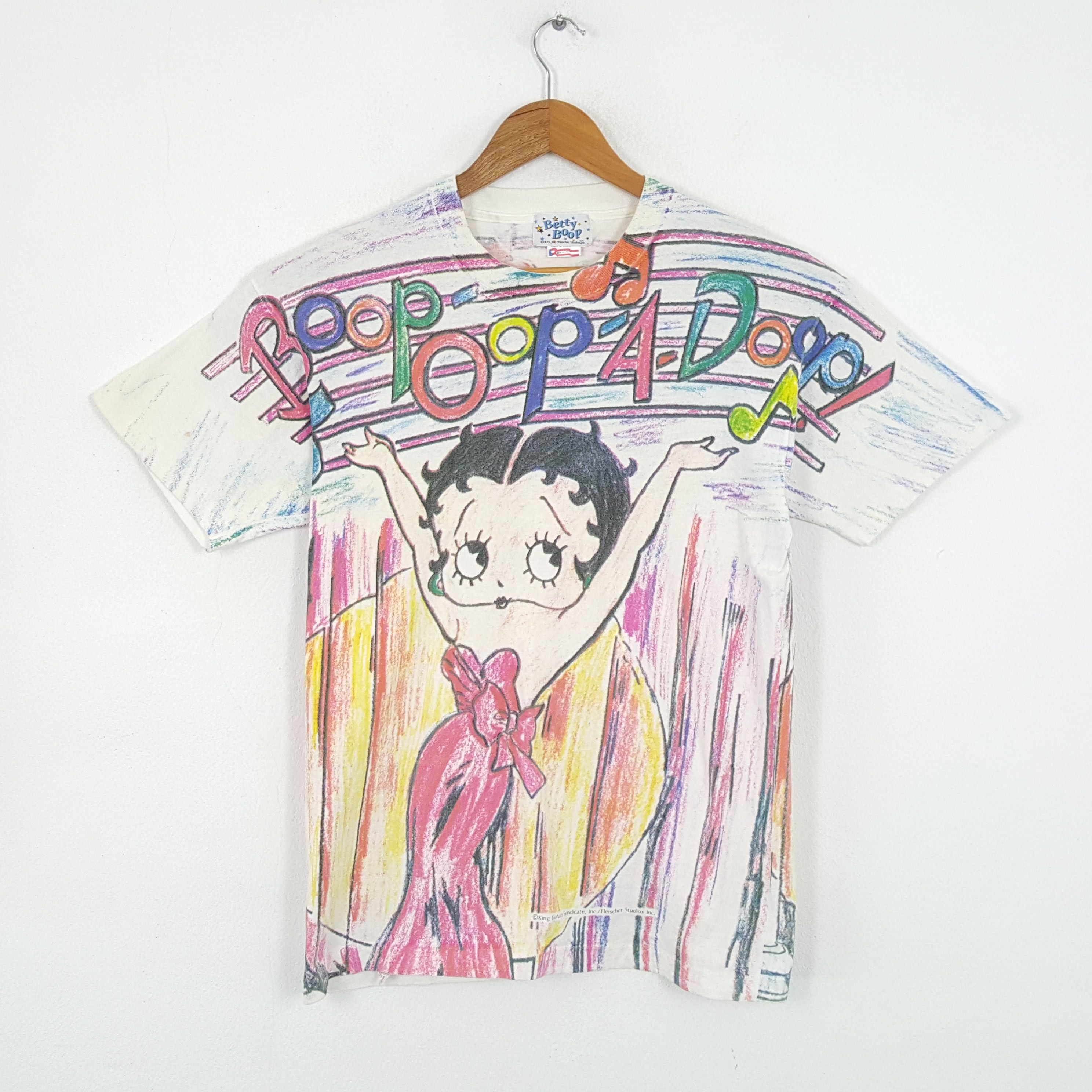 Vintage 90's BETTY BOOP American Cartoon Full Print T-Shirts