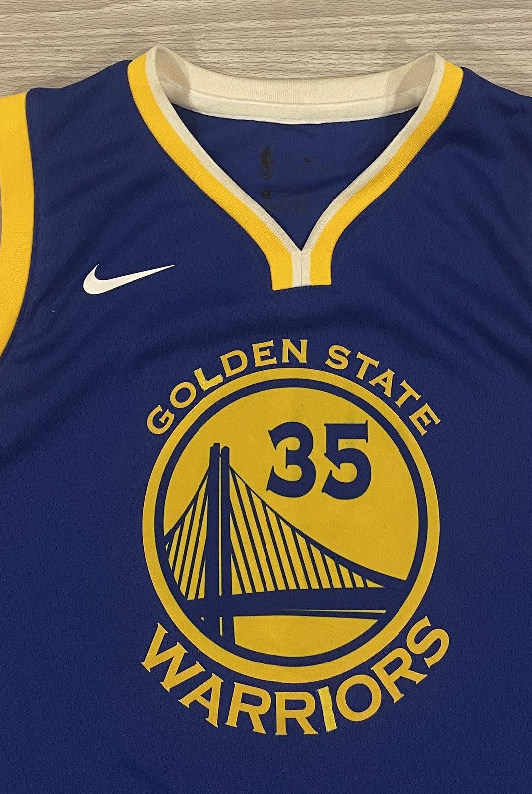 NBA Nike 2017 Kevin Durant #35 Warriors Jersey Blue Mens Size XL Size US XL / EU 56 / 4 - 6 Thumbnail