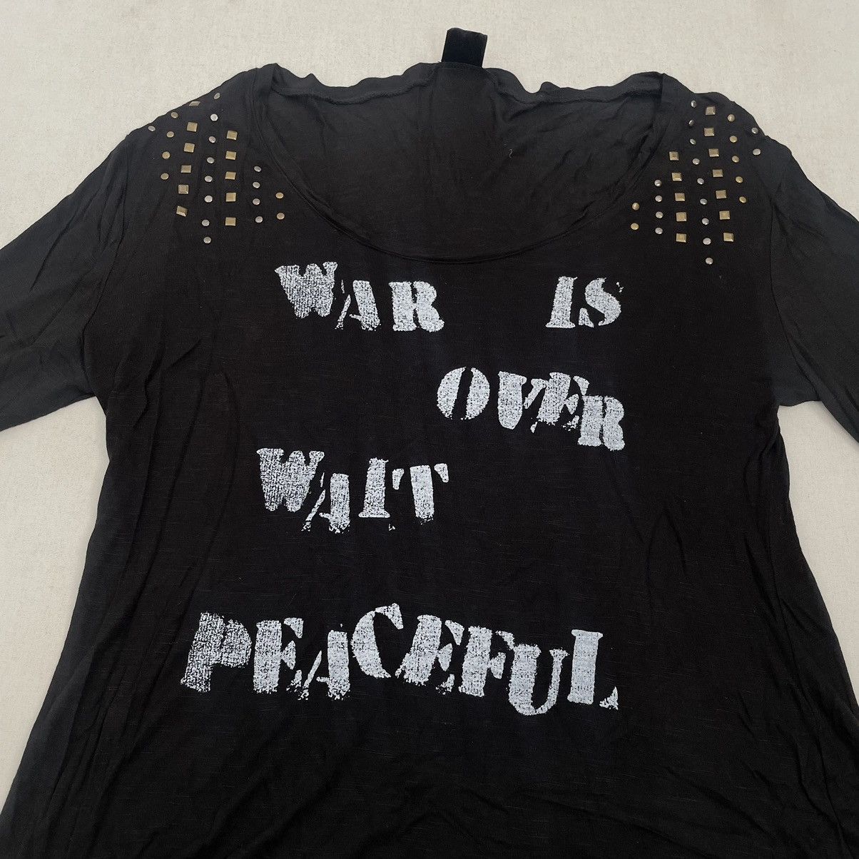 If Six Was Nine × Japanese Brand × Le Grande Bleu (L.G.B.) 💸NEED GONE💸 War is over with studded longsleeve tee Size US M / EU 48-50 / 2 - 2 Thumbnail