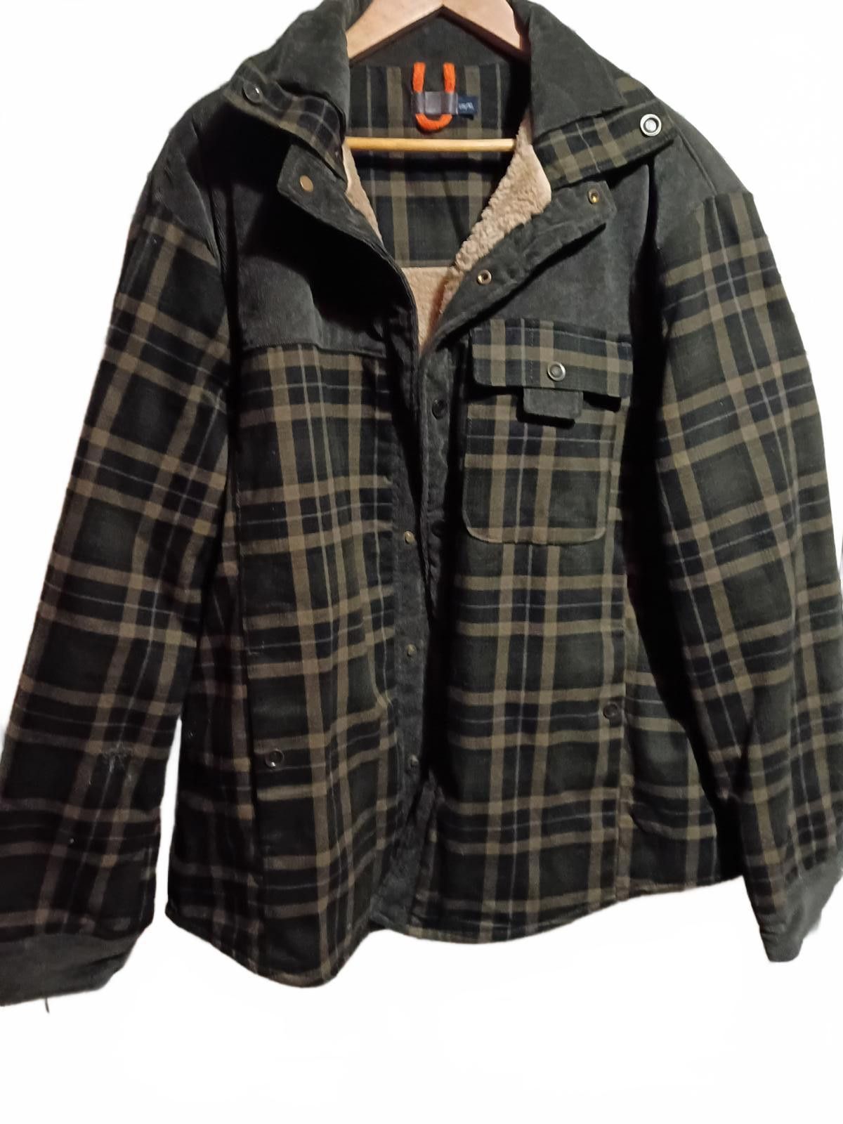 Men's Plaid Jacket with Sherpa Lining Size XL