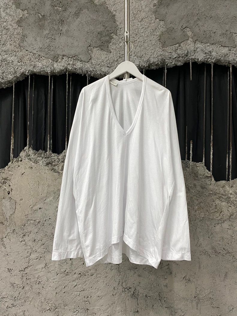 Dries Van Noten DRIES VAN NOTEN White open-collar long-sleeved shirt Size M / US 6-8 / IT 42-44 - 1 Thumbnail