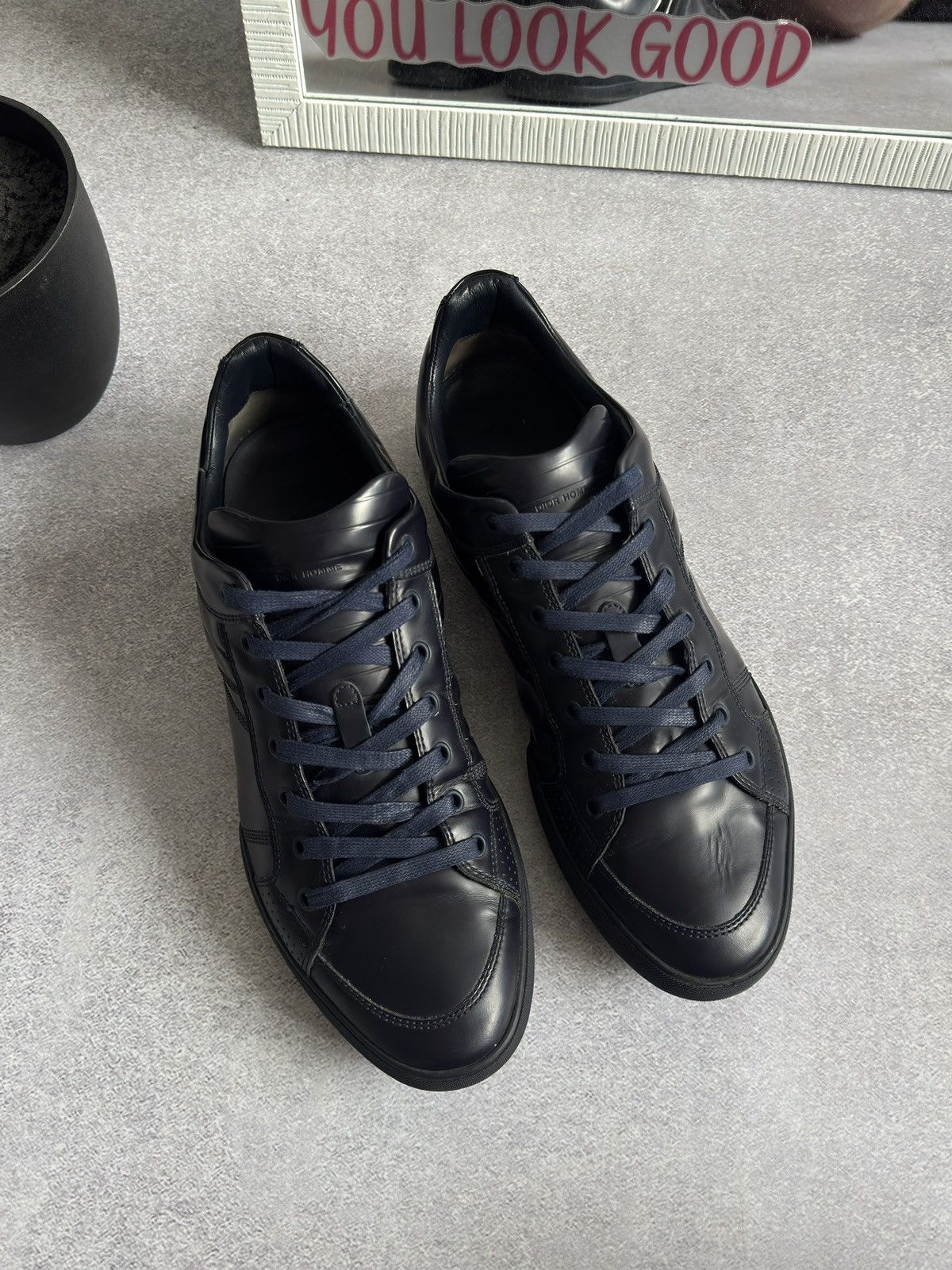 Dior Dior Home B18 Leather Sneakers Navy Blue Shoes men 45 US 12 Size US 12 / EU 45 - 6 Thumbnail