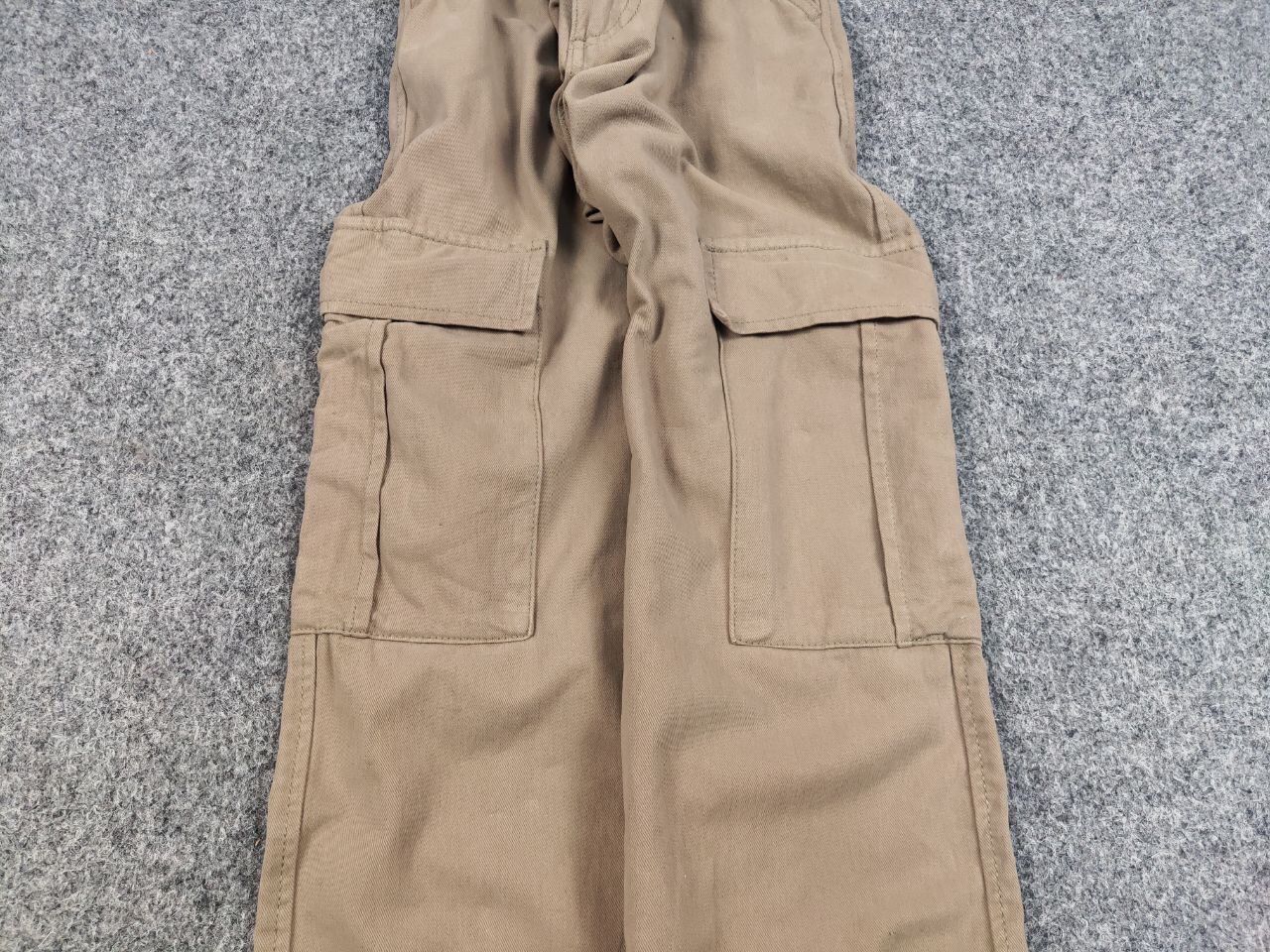 Japanese Brand Vintage 90's Japanese Baggy Beige Cargo Pants Y2K Hype Style Size US 29 - 8 Thumbnail