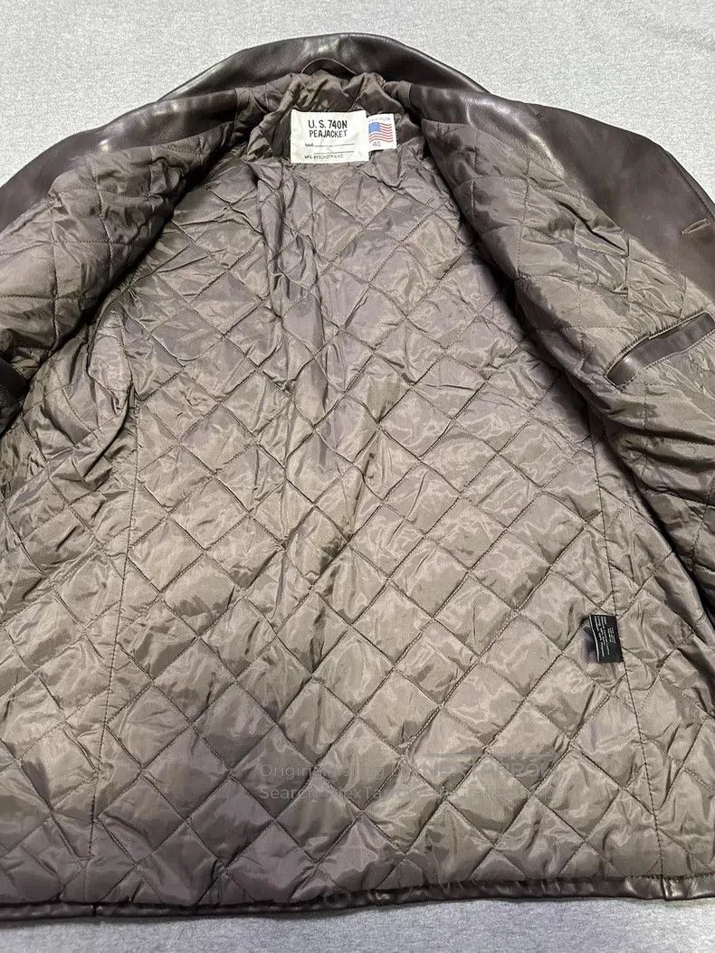 Schott Schott E640 Double-breasted Leather Coat Size US XXL / EU 58 / 5 - 7 Thumbnail