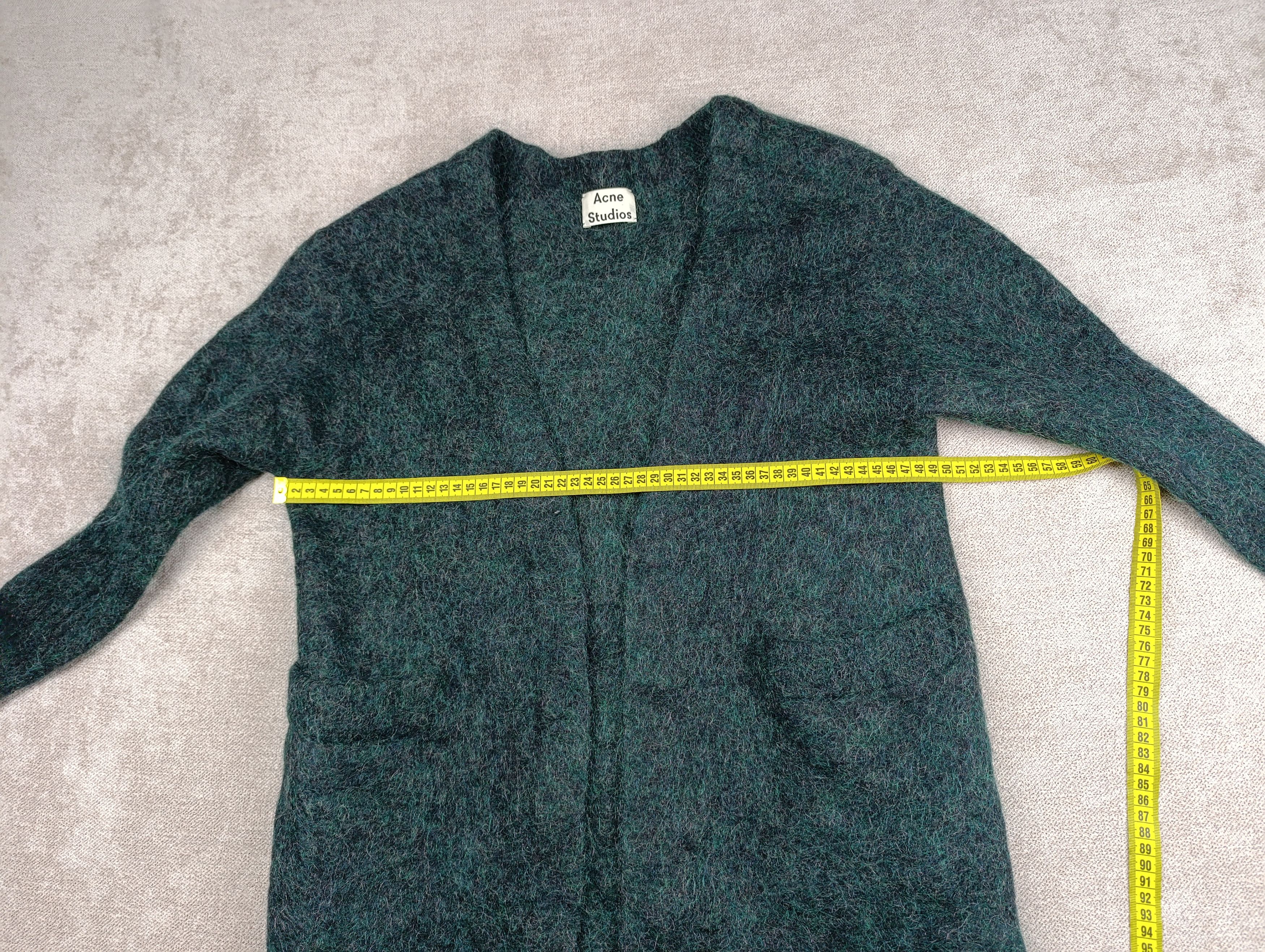 Acne Studios ACNE STUDIOS WOMENS MOHAIR WOOL CARDIGAN RAYA PAW14 GREEN Size XS / US 0-2 / IT 36-38 - 15 Thumbnail
