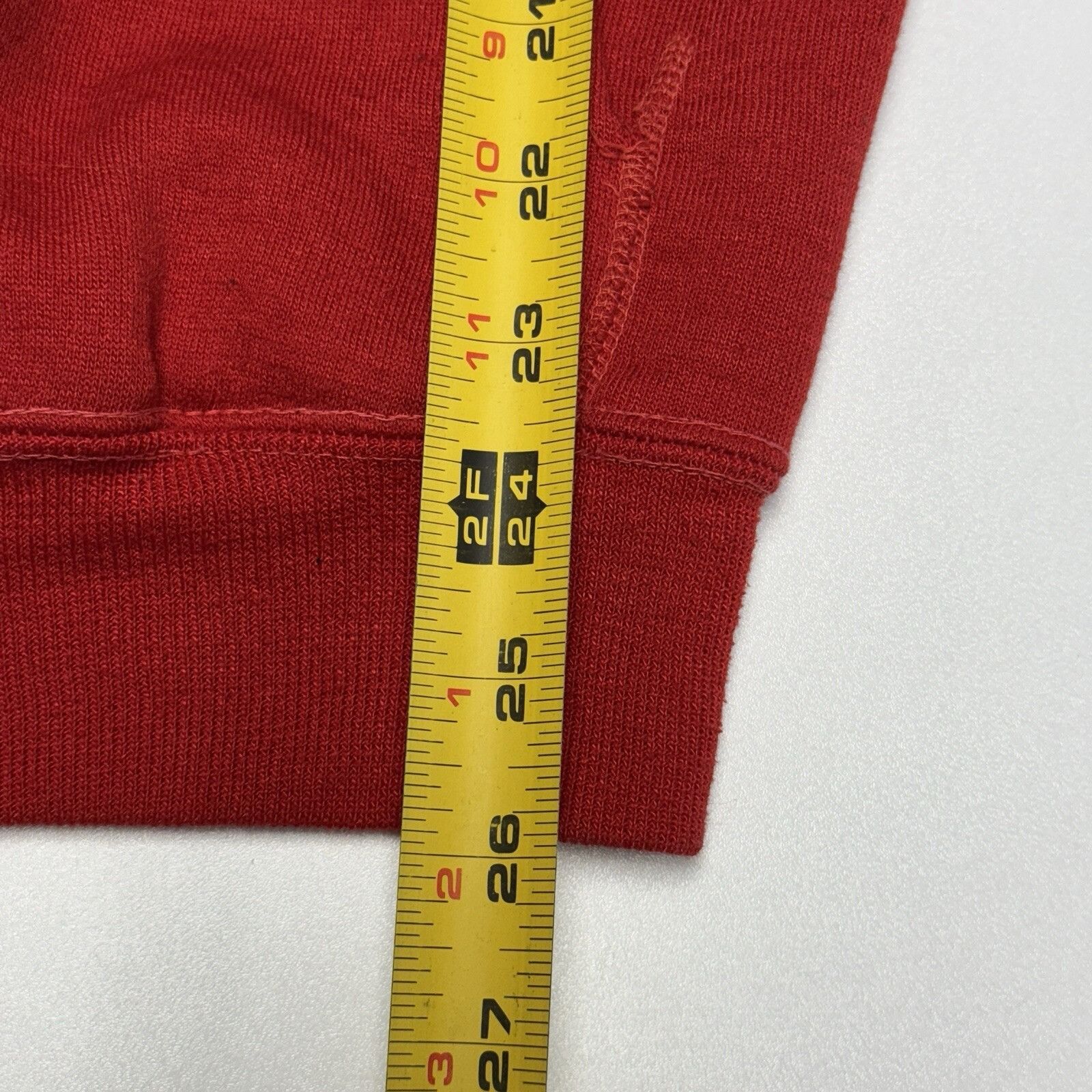 Vintage Vintage 70s 80s Sweat Hoodie Adult S/M Red Sweatshirt Size US M / EU 48-50 / 2 - 13 Thumbnail