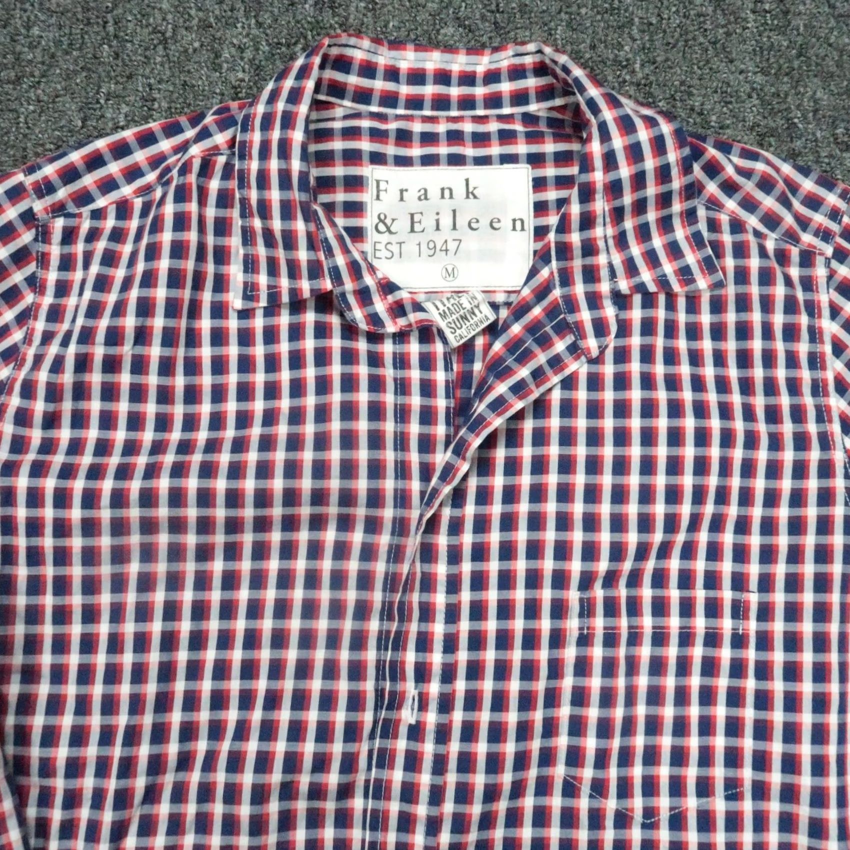Frank & Eileen Frank & Eileen Shirt Womens Medium Red Plaid Long Sleeve Button-Up Lightweight Italy Size M / US 6-8 / IT 42-44 - 2 Thumbnail