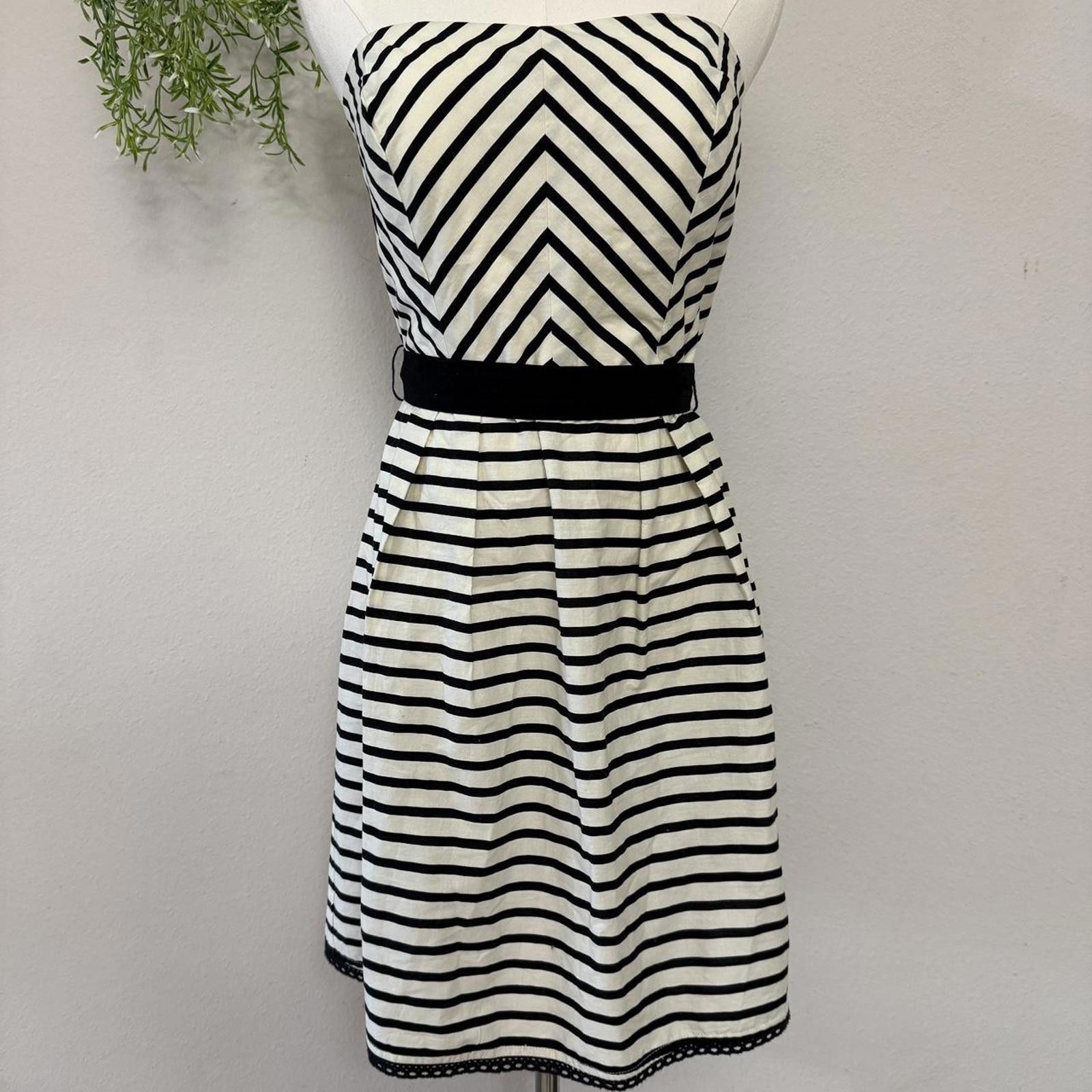Designer Trixxi Striped Goth Y2k Dress Size 9 Size L / US 10 / IT 46 - 1 Thumbnail