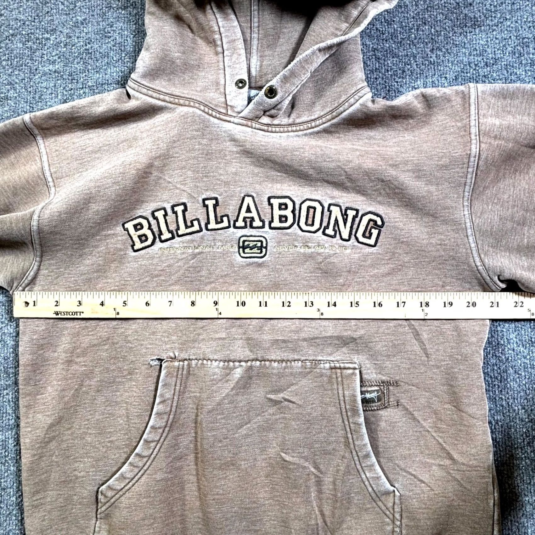 Billabong VINTAGE Billabong Hoodie Mens L Brown Pullover Fleece-Lined Sweatshirt Size US L / EU 52-54 / 3 - 7 Thumbnail