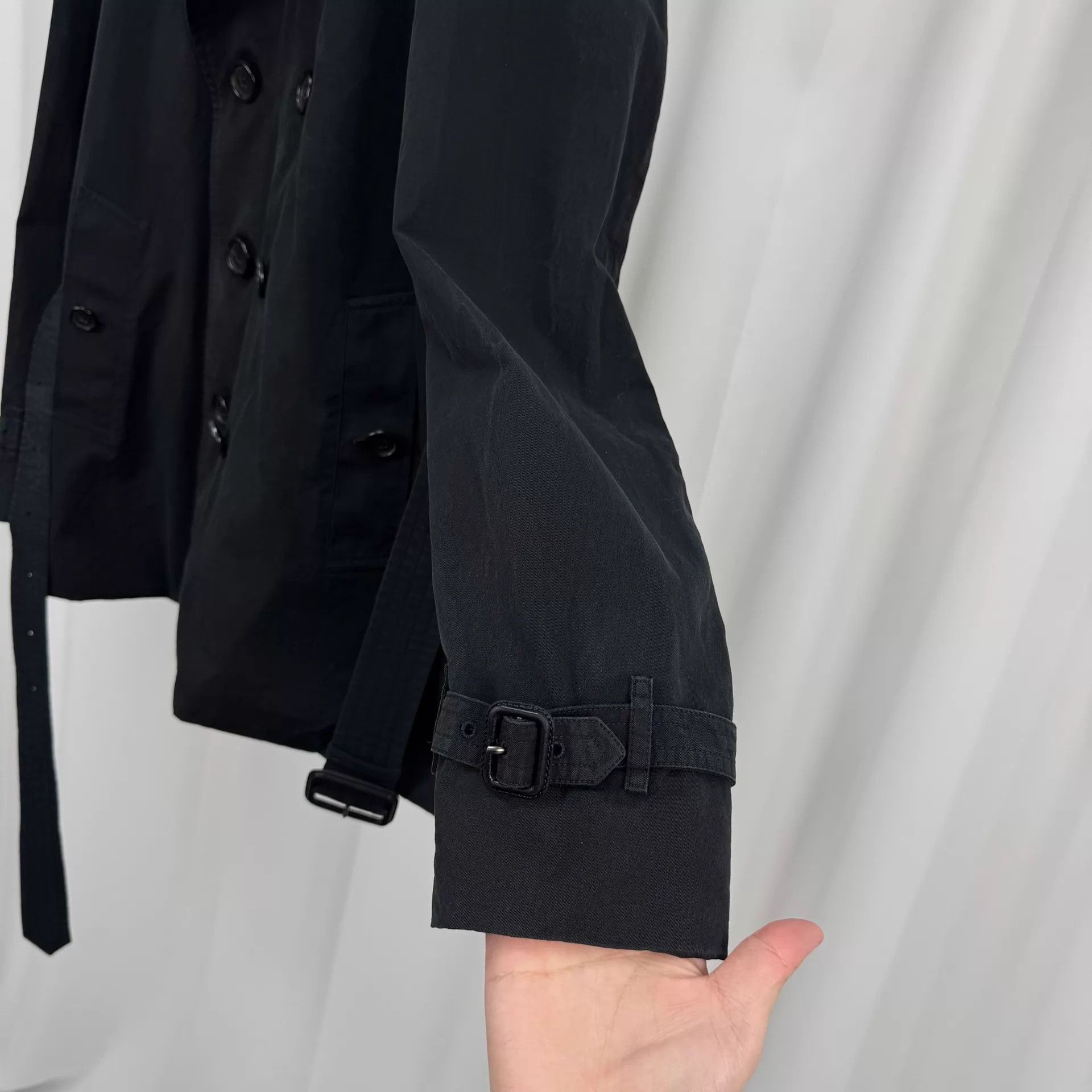 Burberry Burberry Black Lined Check Trench Coat 54 9/10 Fading Size US L / EU 52-54 / 3 - 4 Thumbnail