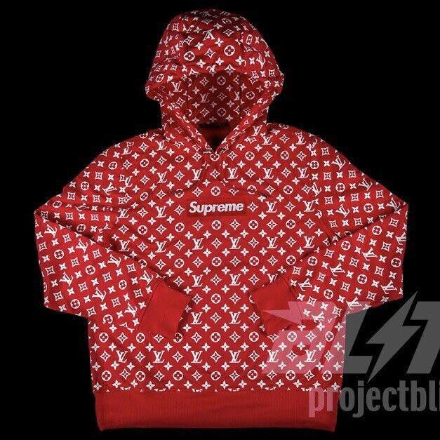Louis Vuitton SUPREME LOUIS VUITTON MONOGRAM BOX LOGO HOODED SWEATSHIRT Size US 34 / EU 50 - 1 Thumbnail