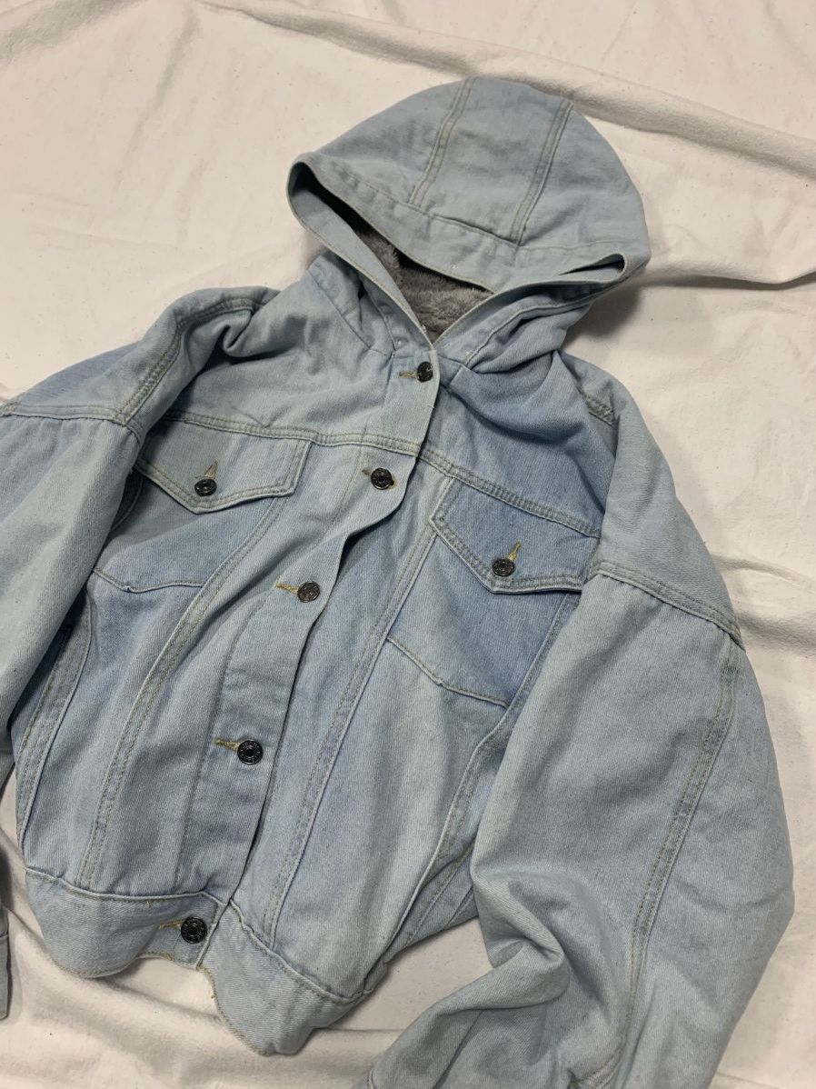 Japanese Brand VINTAGE CROPPED FAUX FUR DENIM BOMBER JACKET JAPANESE STYLE Size US M / EU 48-50 / 2 - 3 Thumbnail