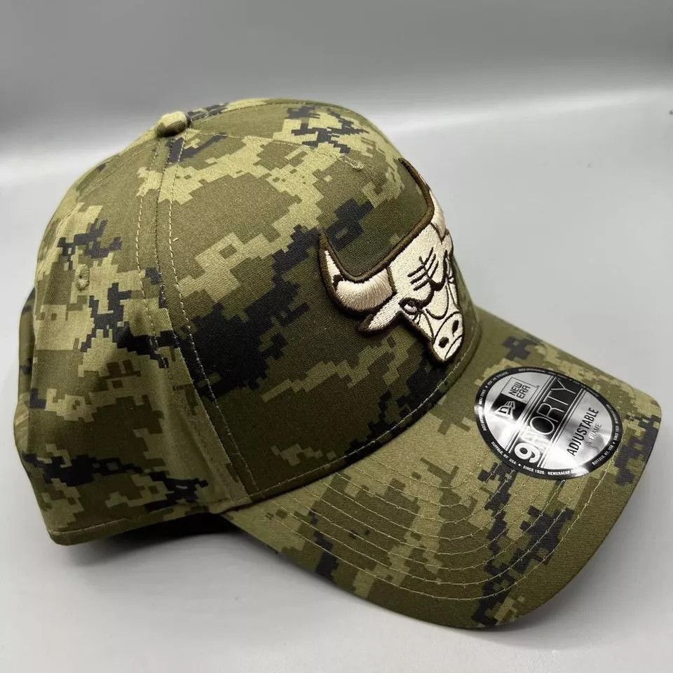 New Era Chicago Bulls Hat Men Camo 9Forty New Era Snap Back Cap New Size ONE SIZE - 3 Thumbnail