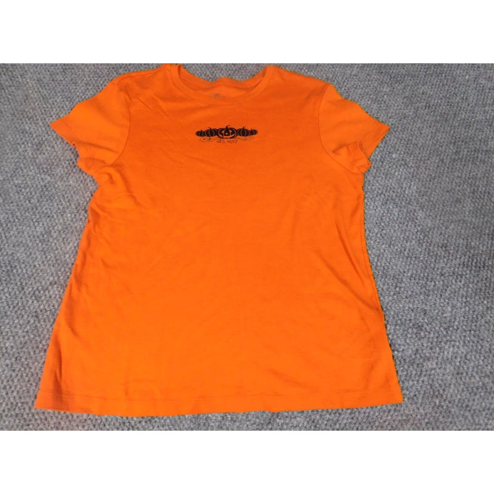 Old Navy Old Navy Blouse Shirt Womens XL Orange Halloween Cotton Short Sleeve Round Neck Pullover Basic Holiday - Mens? Size XL / US 12-14 / IT 48-50 - 3 Thumbnail