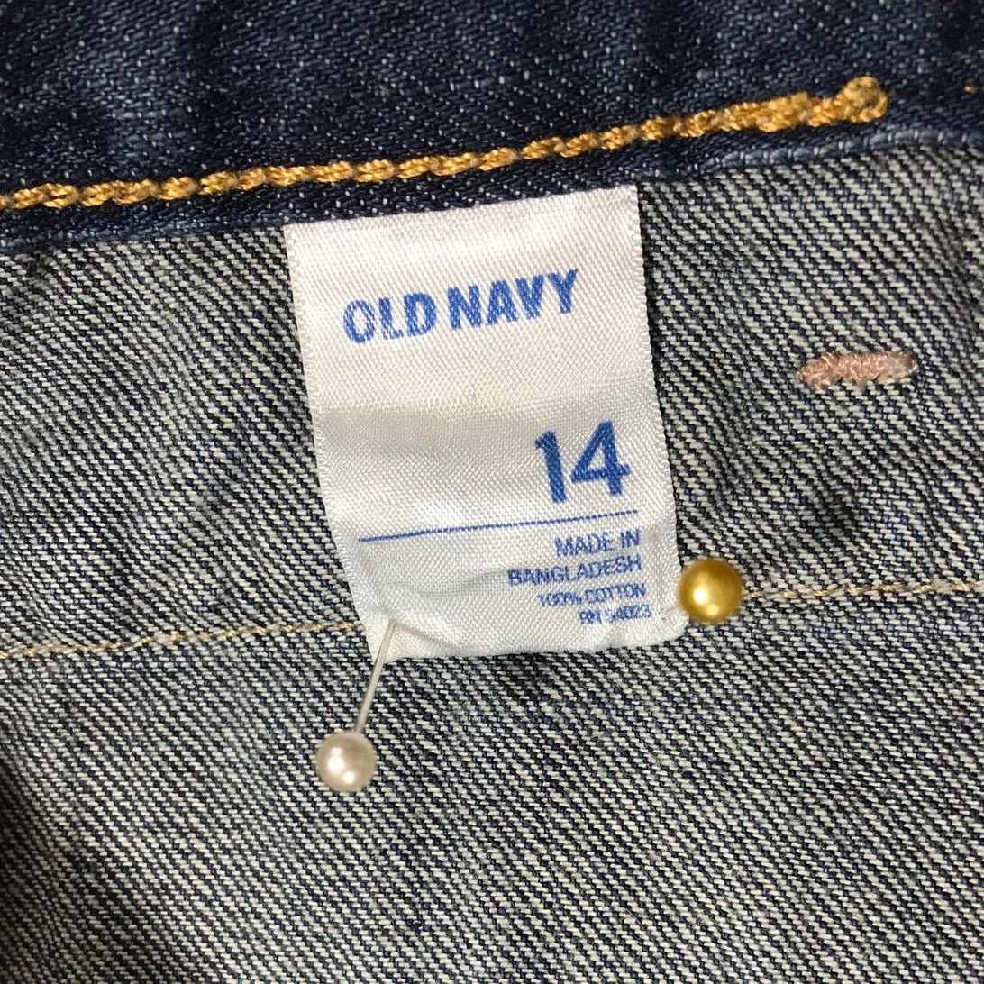 Old Navy NWT Old Navy Denim Blue Button-Fly Mini Jean Skirt 14 Size 39" - 5 Thumbnail
