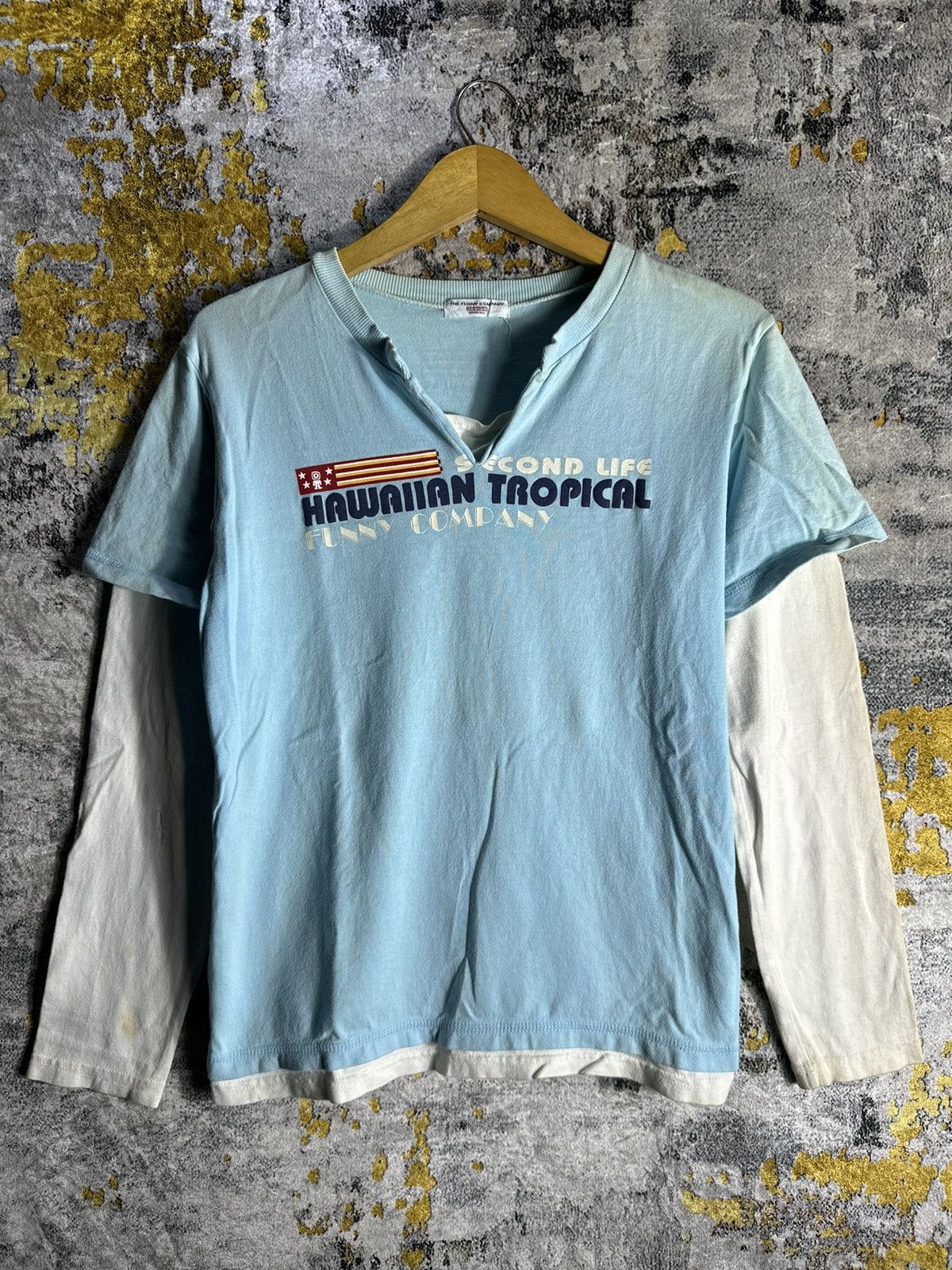 Beauty Beast 90s SICK TRASHED THE FUNNY HAWAIIAN DOUBLE LAYER IFSIX STYLE Size US M / EU 48-50 / 2 - 1 Thumbnail