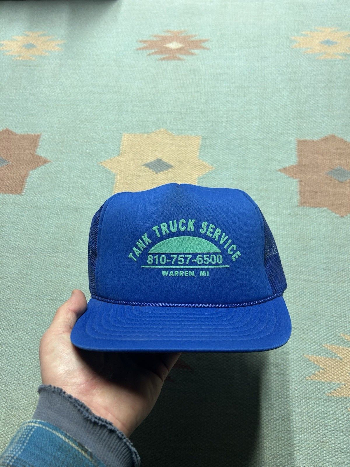 Vintage Vintage trucker hat tank truck service Michigan blue snap Size ONE SIZE - 2 Thumbnail