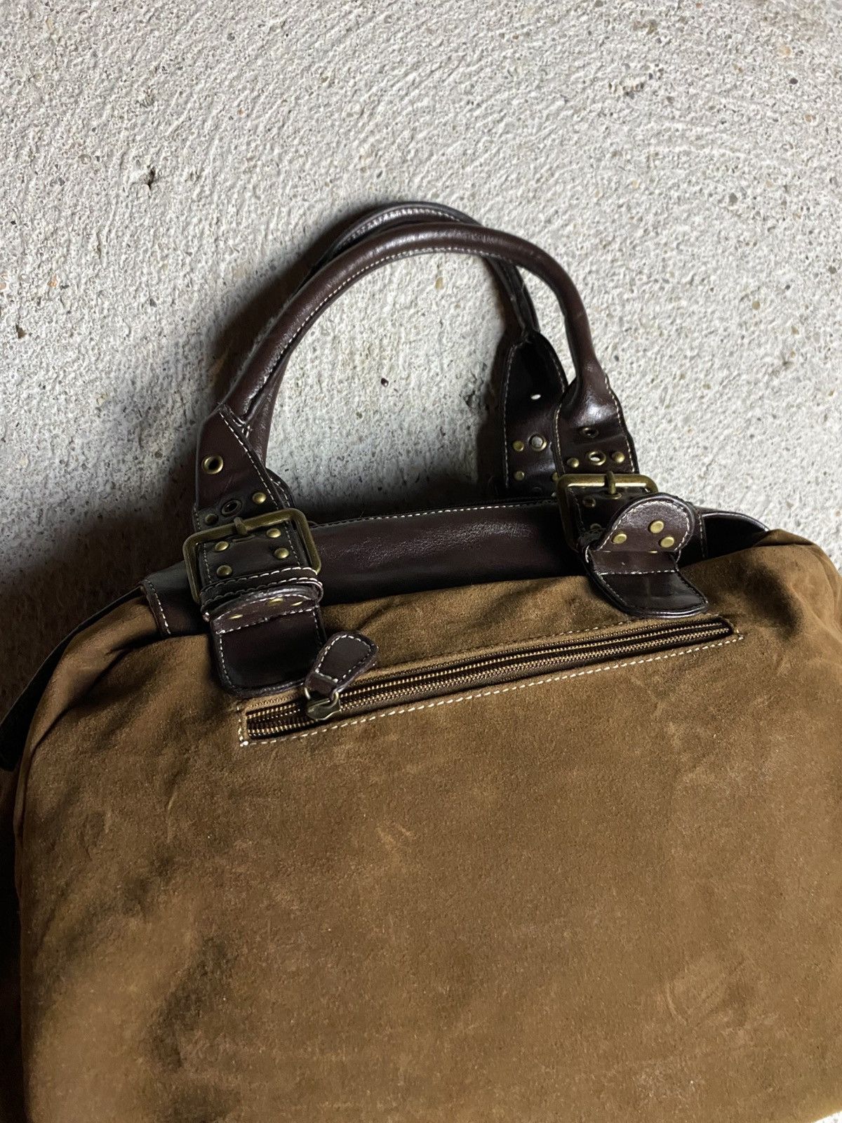 Vintage Vintage suede handbag shoulder bag y2k archive avant garde Size ONE SIZE - 11 Thumbnail