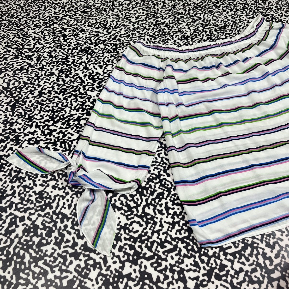 Vintage Emily Van Den Bergh Striped Retro Luxury Style Blouses Shirt Size M / US 6-8 / IT 42-44 - 11 Thumbnail