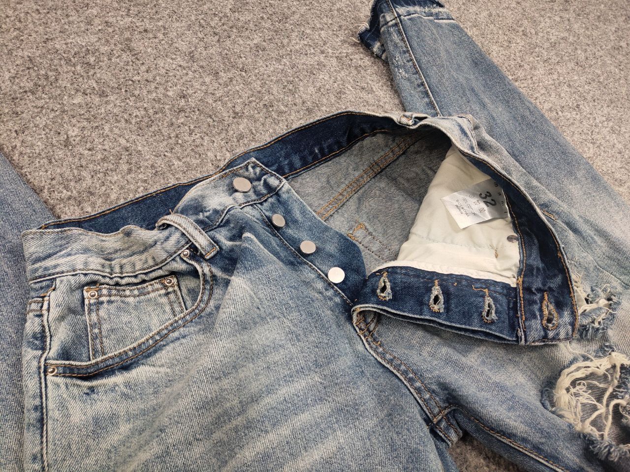 MNML Mnml Design Distressed Denim Jeans Y2K Vintage Japan Style Size US 32 / EU 48 - 14 Thumbnail