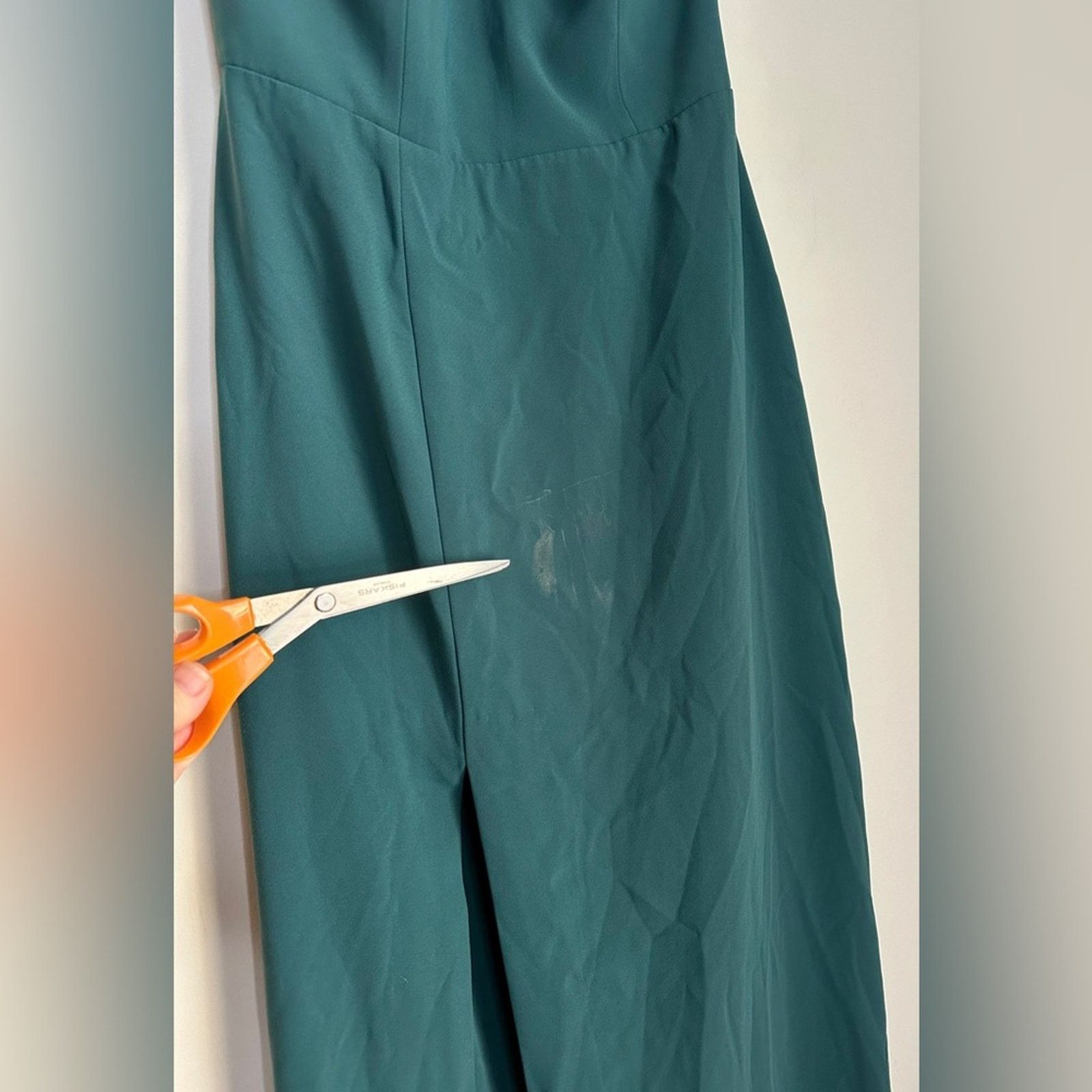 Amanda Uprichard Amanda Uprichard Sz Small Queen Green Crepe Maxi Gown Dress Size S / US 4 / IT 40 - 7 Thumbnail
