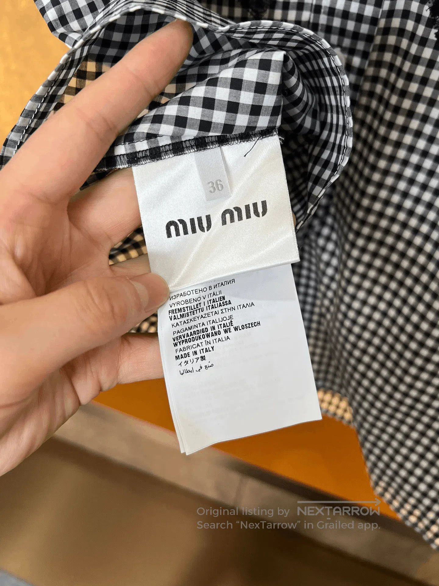 Miu Miu Miumiu Plaid Shirt. Size XS / US 0-2 / IT 36-38 - 4 Thumbnail